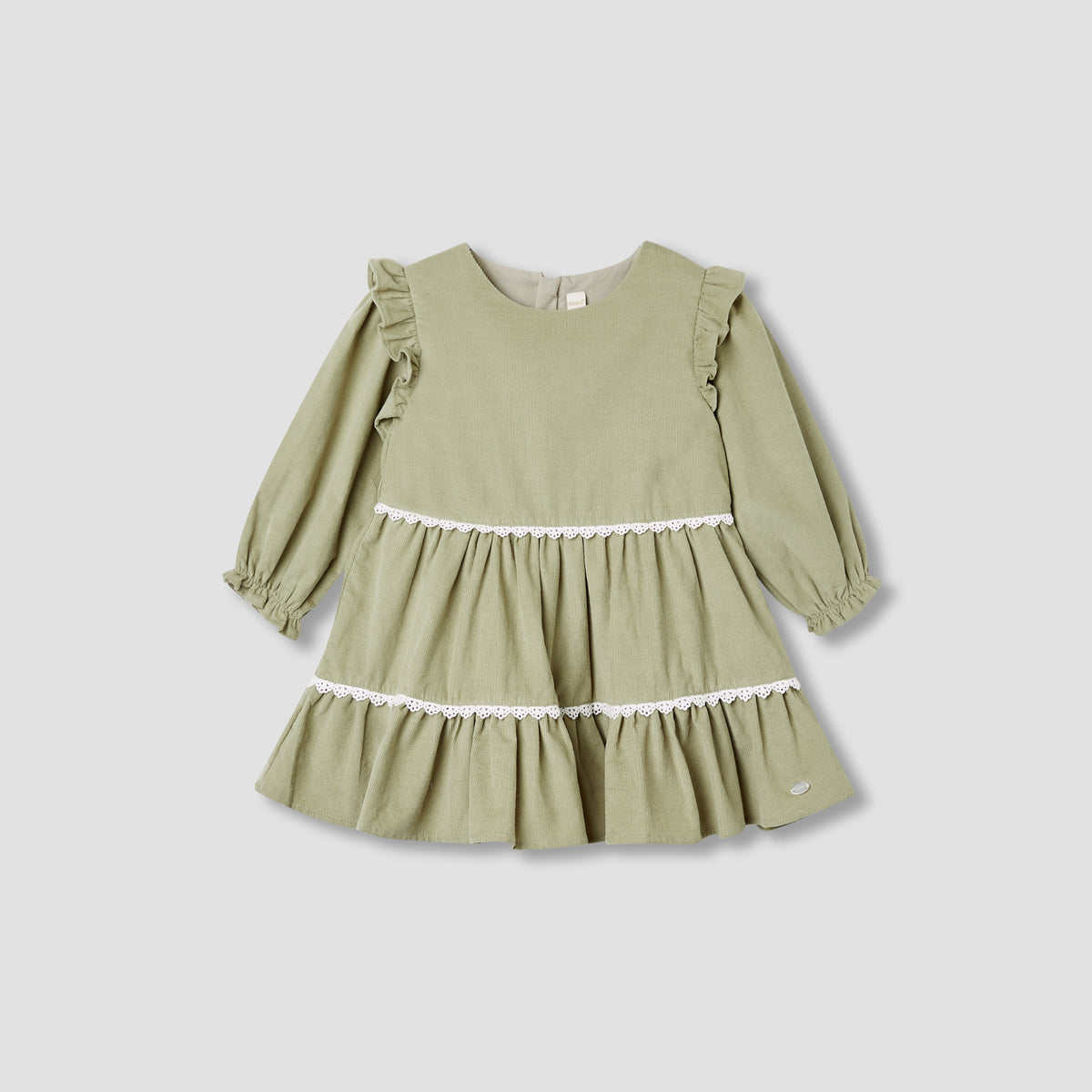 Giggles Embroidered Tiered Dress with Sweater and Stockings