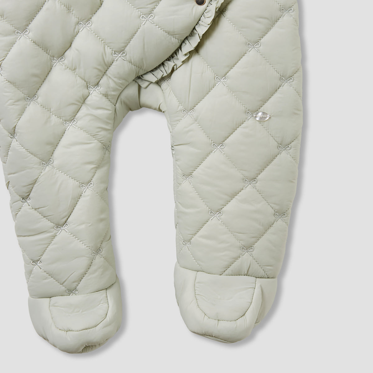 Giggles Quilted Closed Feet Coverall with Hood and Long Sleeves