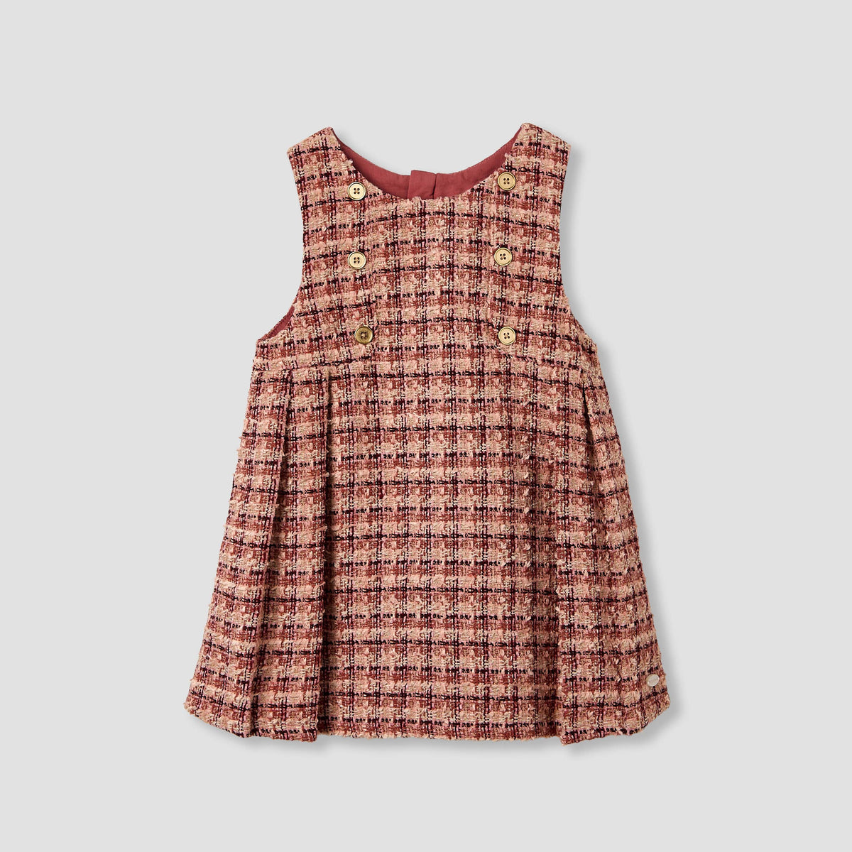Giggles Textured Pinafore with Top and Tights