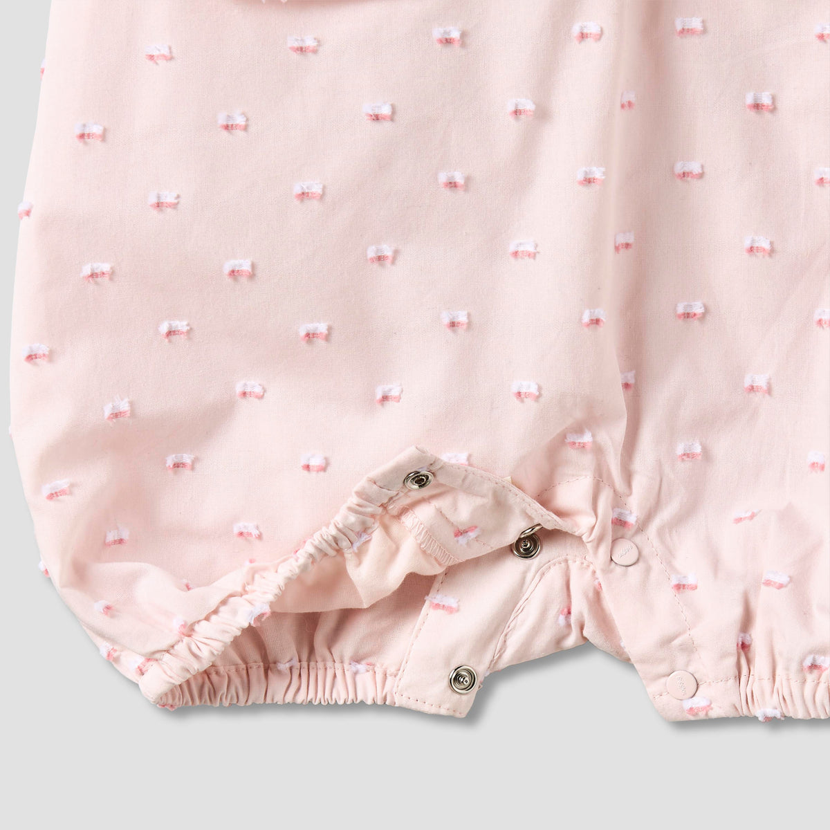 Giggles Peter Pan Collar Sleeveless Romper with Lace Detail