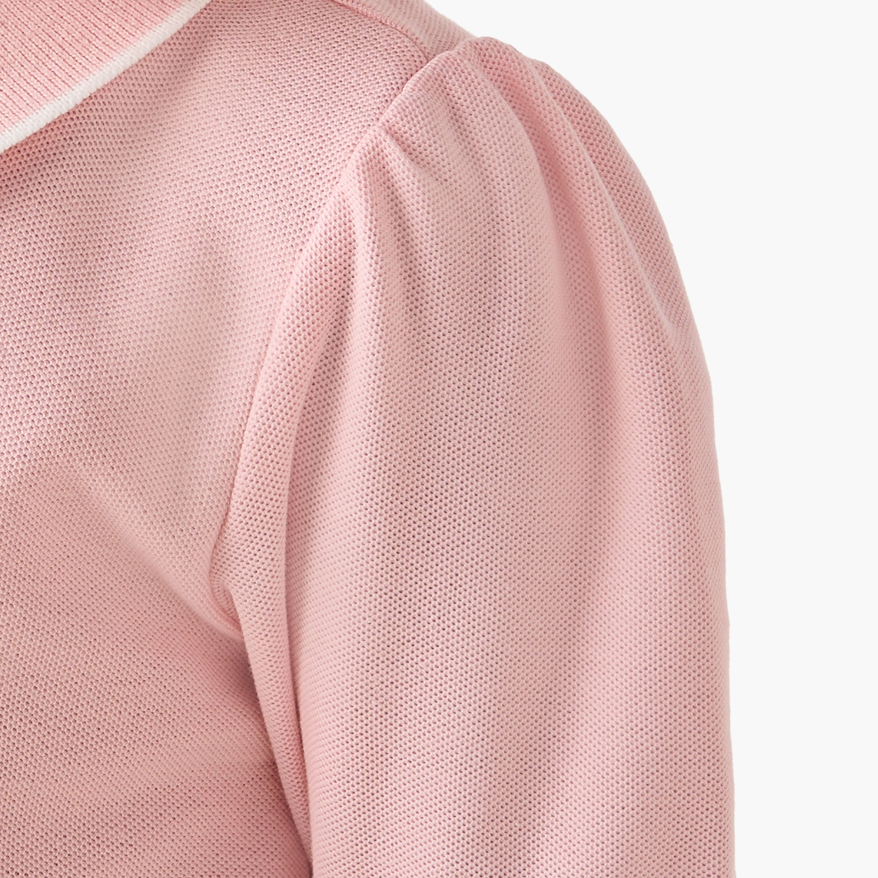 Juniors Polo Neck Long SleevesT-shirt with Butterfly Embroidery