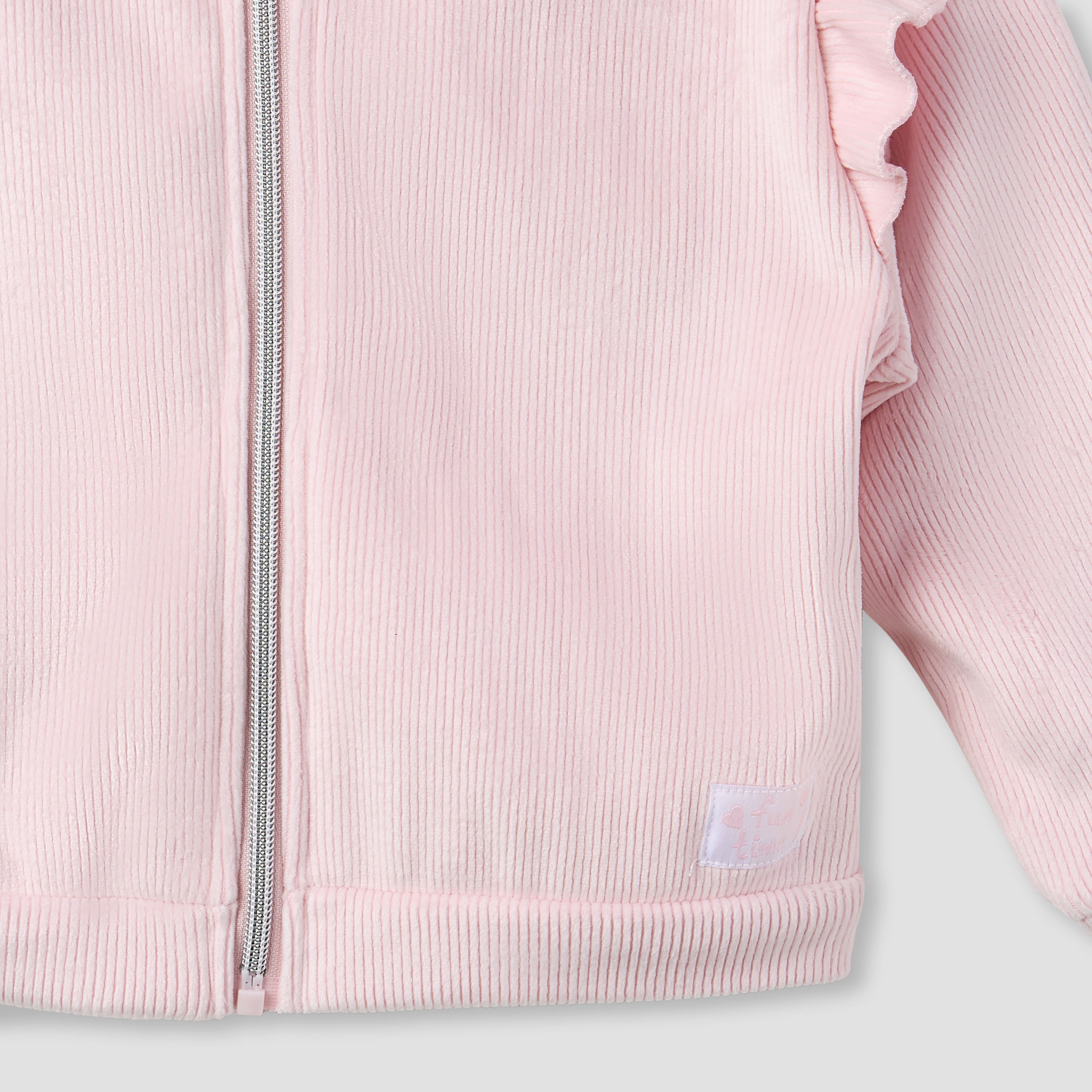 Juniors Girls Sweatshirt and Track Pants Set with Ruffle - Polyester Blend - Long Sleeves - Hood