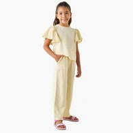 Juniors Schiffli Textured Top and Pant Set-undefined-image-1