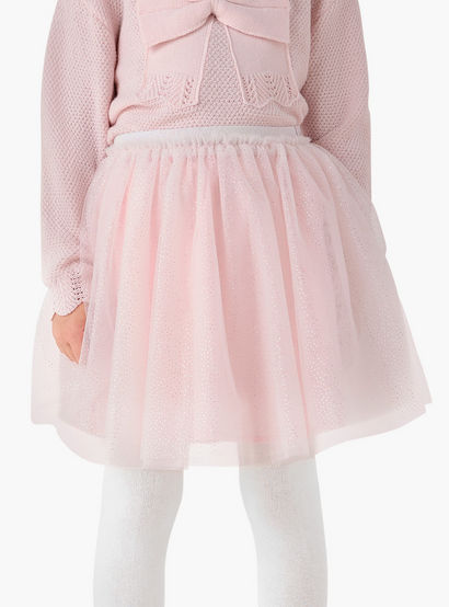 Juniors Girls Top and Skirt Set with Bow Detail - Polyester Blend - Long Sleeves - Crew Neck-baby-girls-clothing-setsandcoords-image-3
