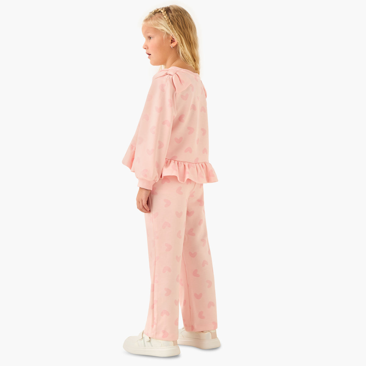Disney Girls Sweatshirt and Track Pants Set with Stitch and Angel Print - Long Sleeves - Crew Neck