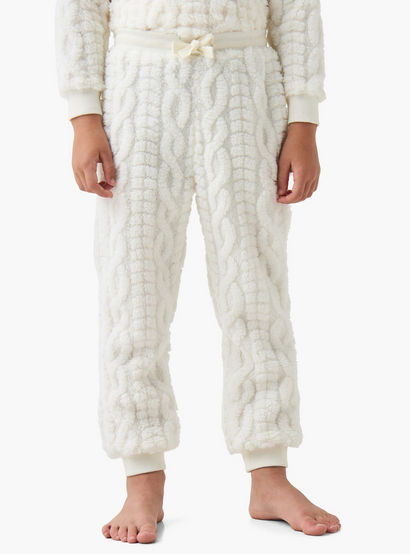 Juniors Boys Pyjama Set with Cable Knit - Polyester - Long Sleeves - Crew Neck-boys-clothing-nightwear-image-3