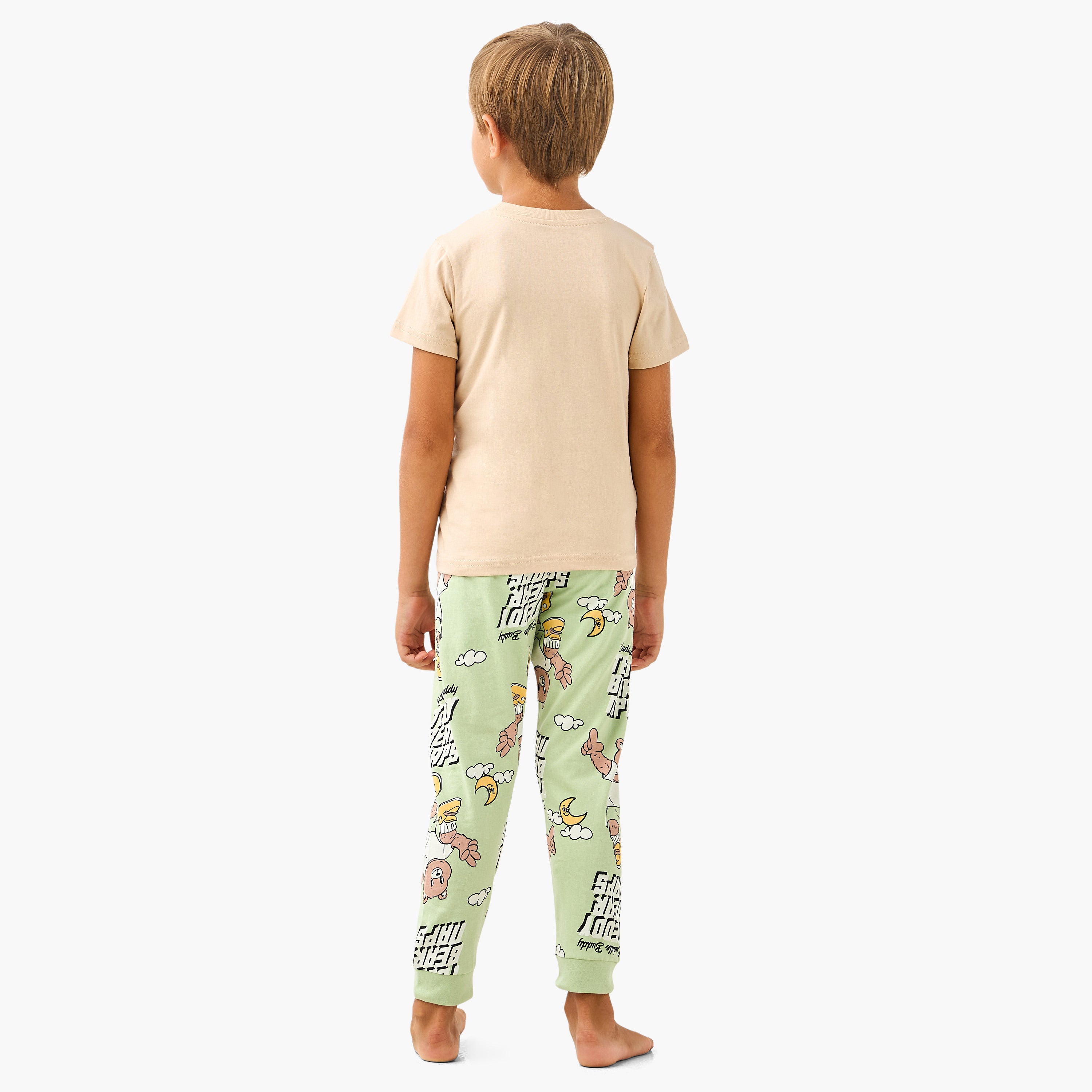 Juniors Teddy Bear Print T-shirt and Pyjama Set