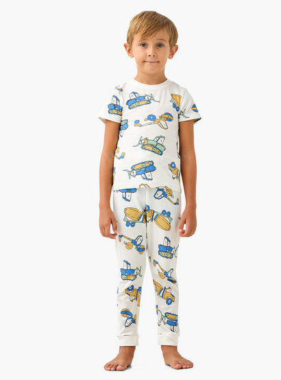 Juniors Cotton Crew Neck Long Sleeves Pyjama Set with Underwater Print-promo_babyshop_Buy2for69_UAE130126-image-1