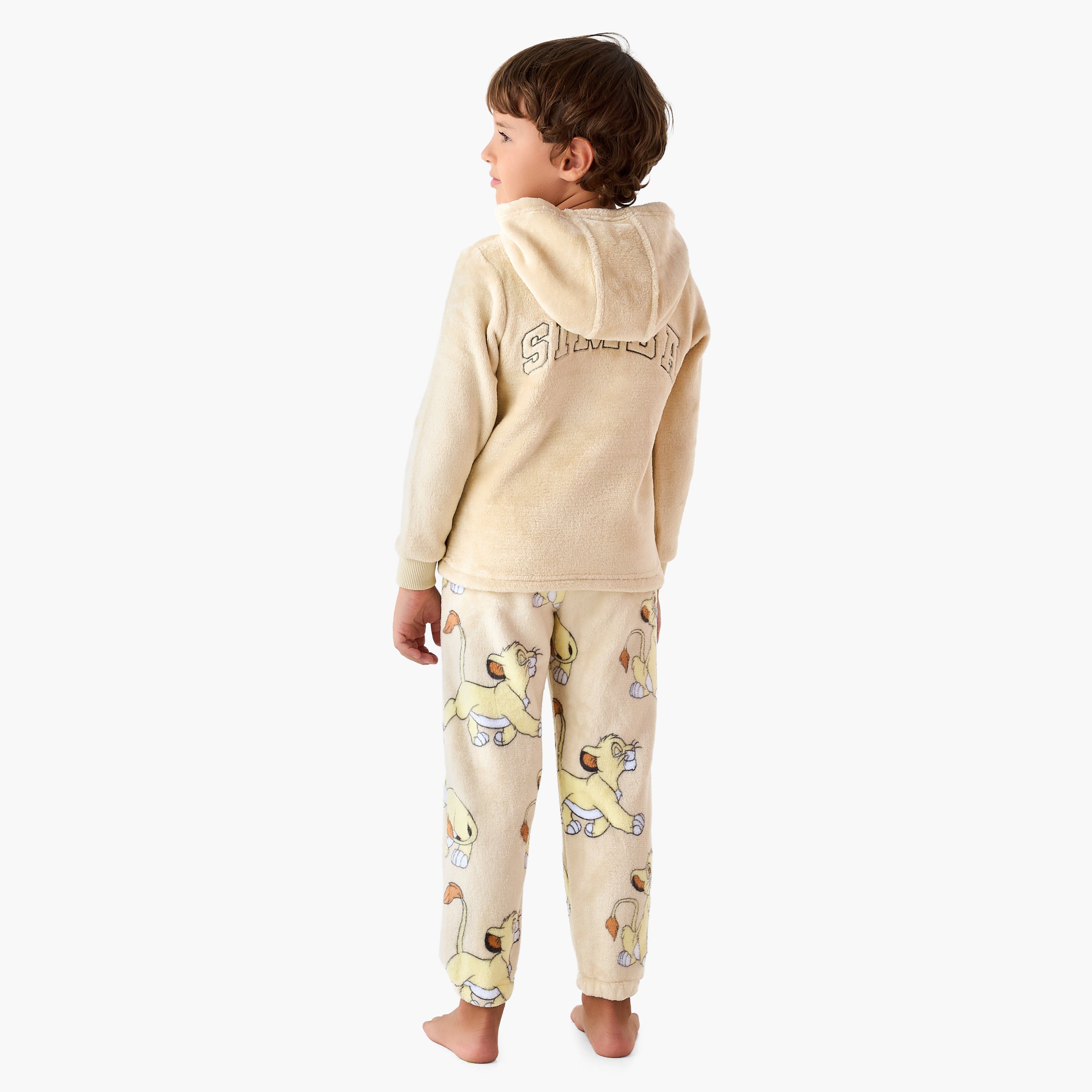 Disney Simba Embroidered Hooded Sweatshirt and Pyjama Set