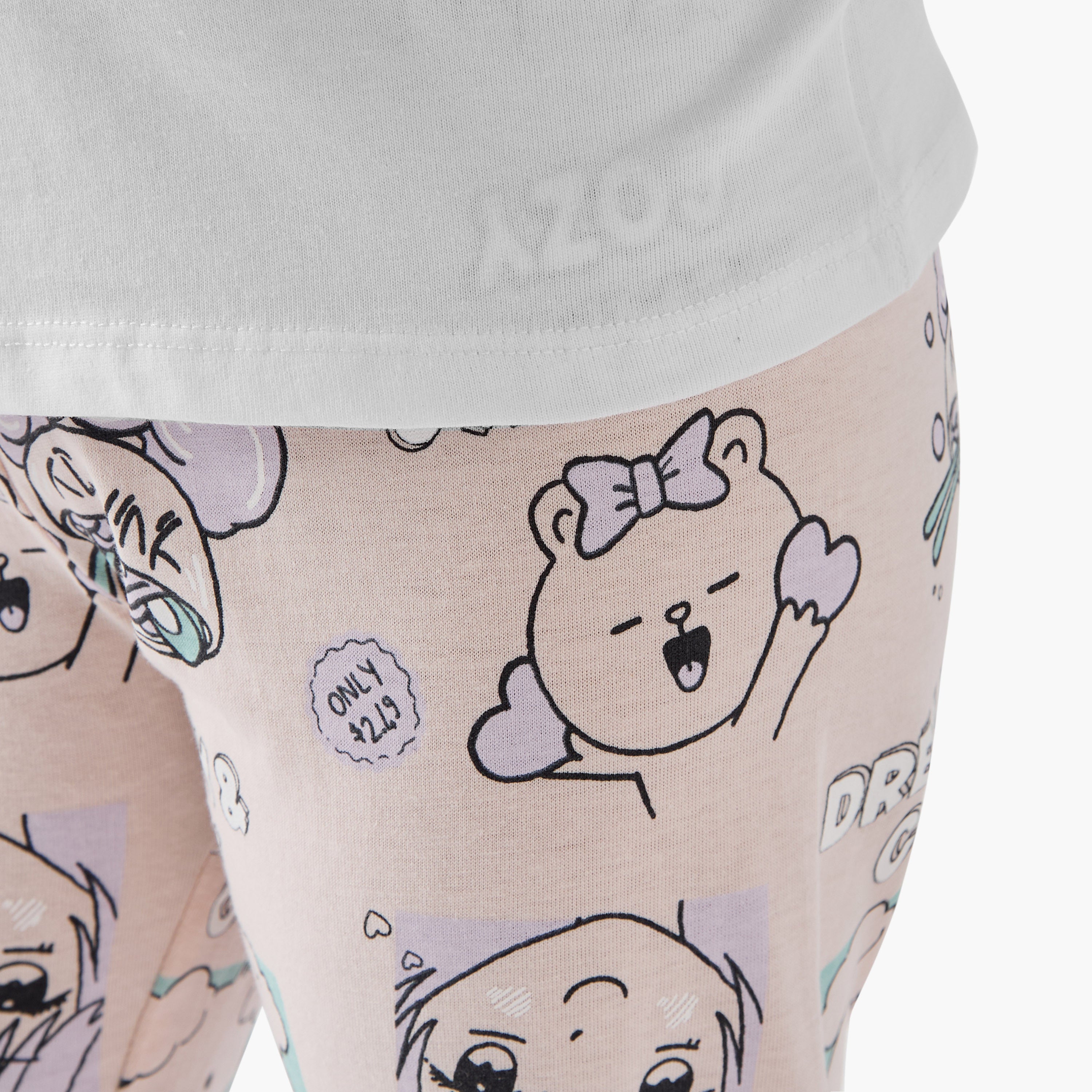 Juniors Printed T-shirt and Pyjama Set