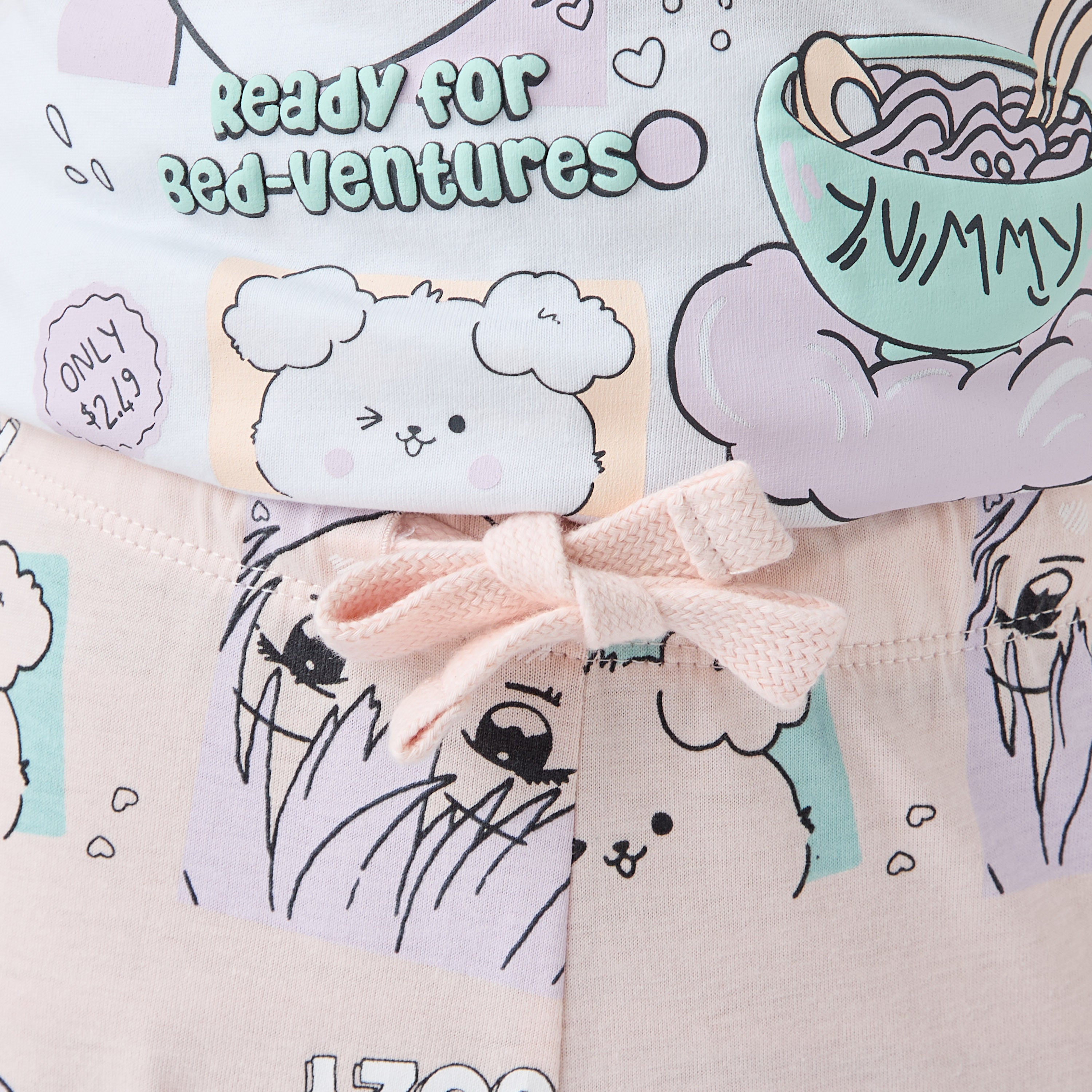Juniors Printed T-shirt and Pyjama Set