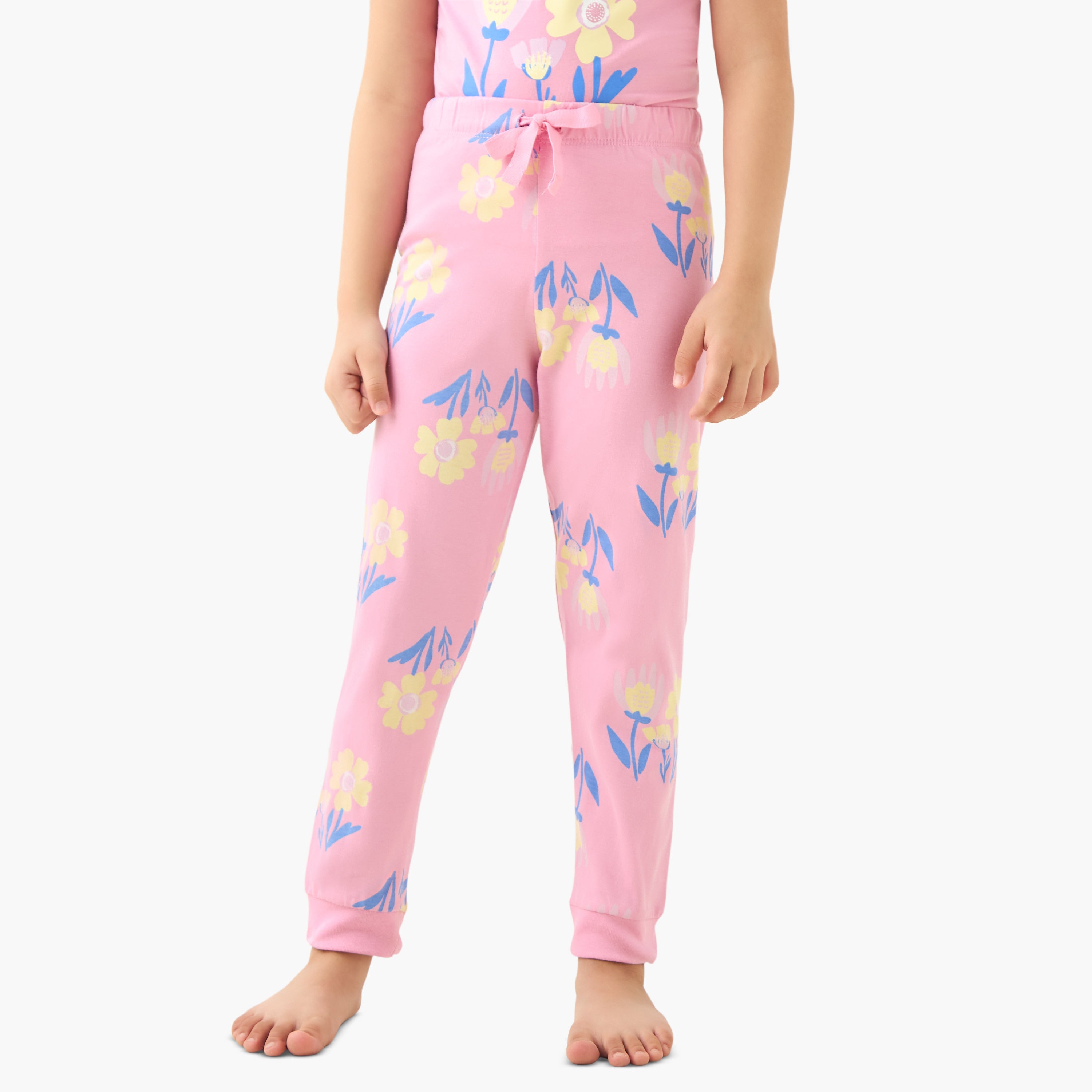 Juniors Floral Print T-shirt and Pyjama Set
