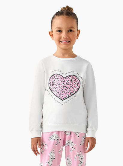 Juniors Cotton Crew Neck Long Sleeves Pyjama Set with Heart Leopard Print-promo_babyshop_Buy2for69_UAE130126-image-2