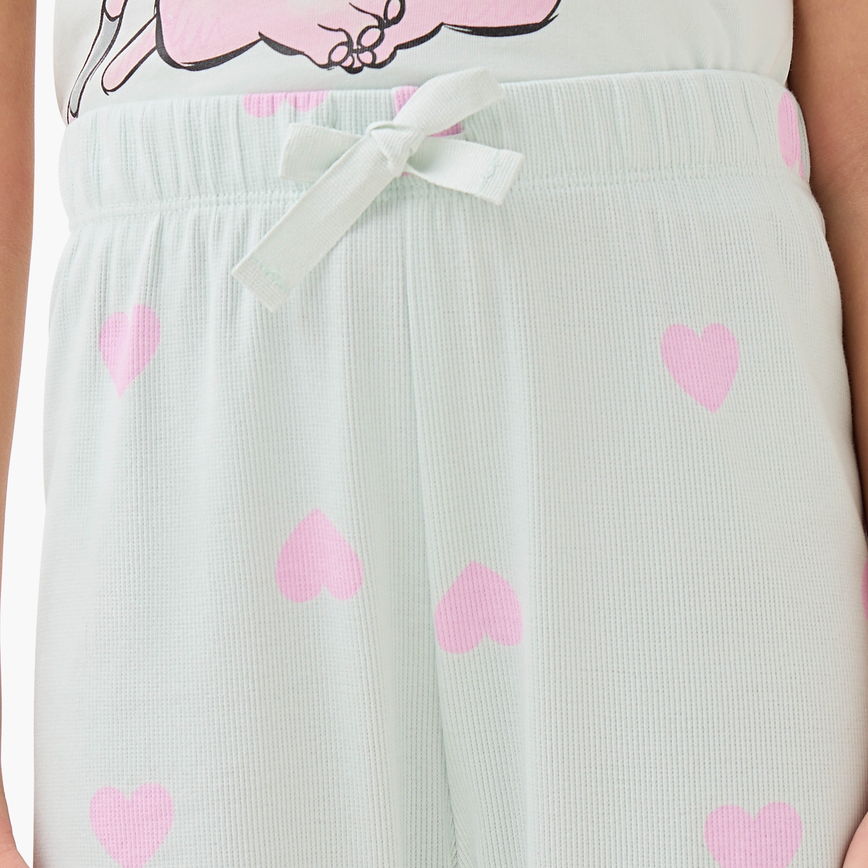 Disney Stitch Print T-shirt and Pyjama Set