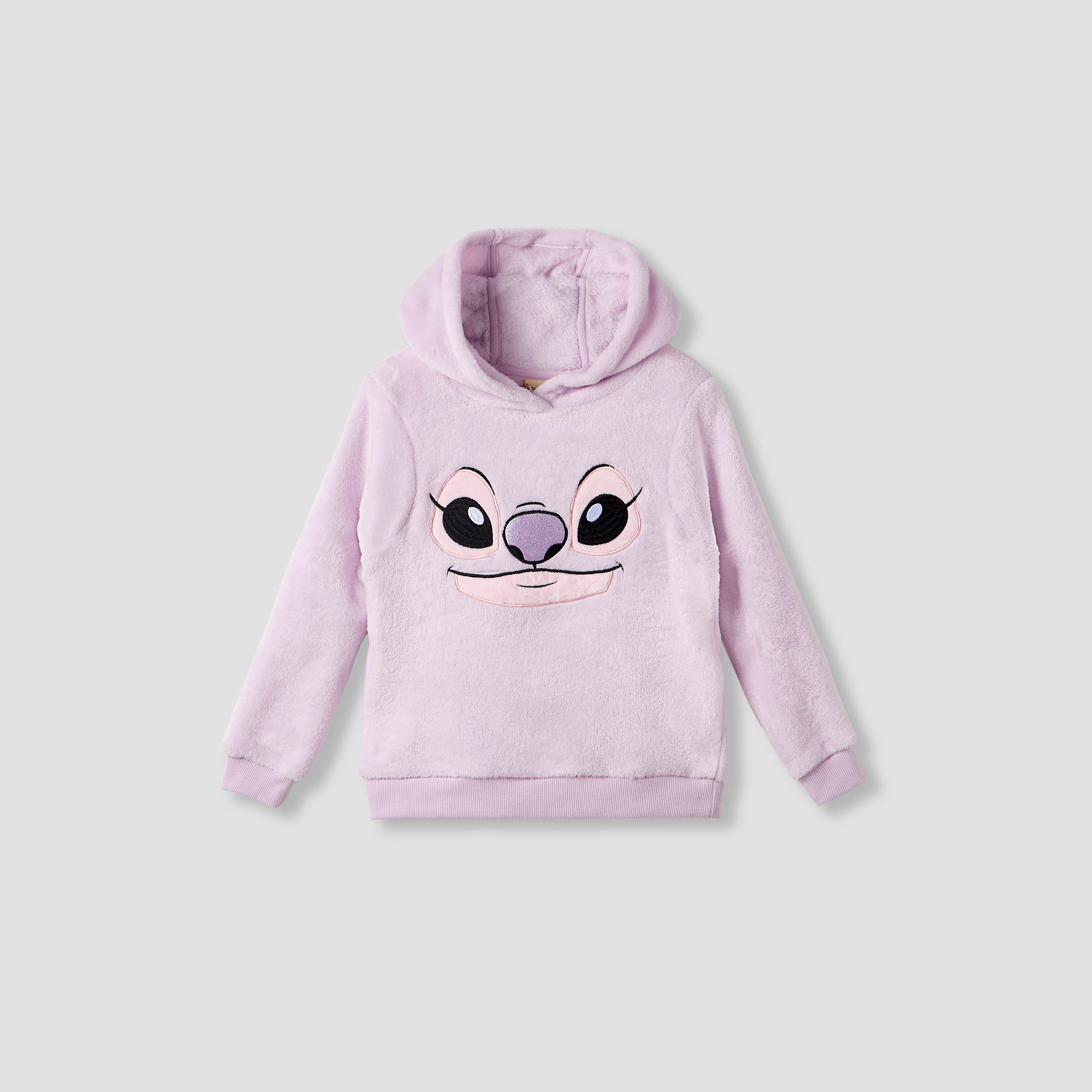 Disney Girls Sweatshirt and Pyjama Set with Stitch Angel Texture - Polyester - Long Sleeves - Hood