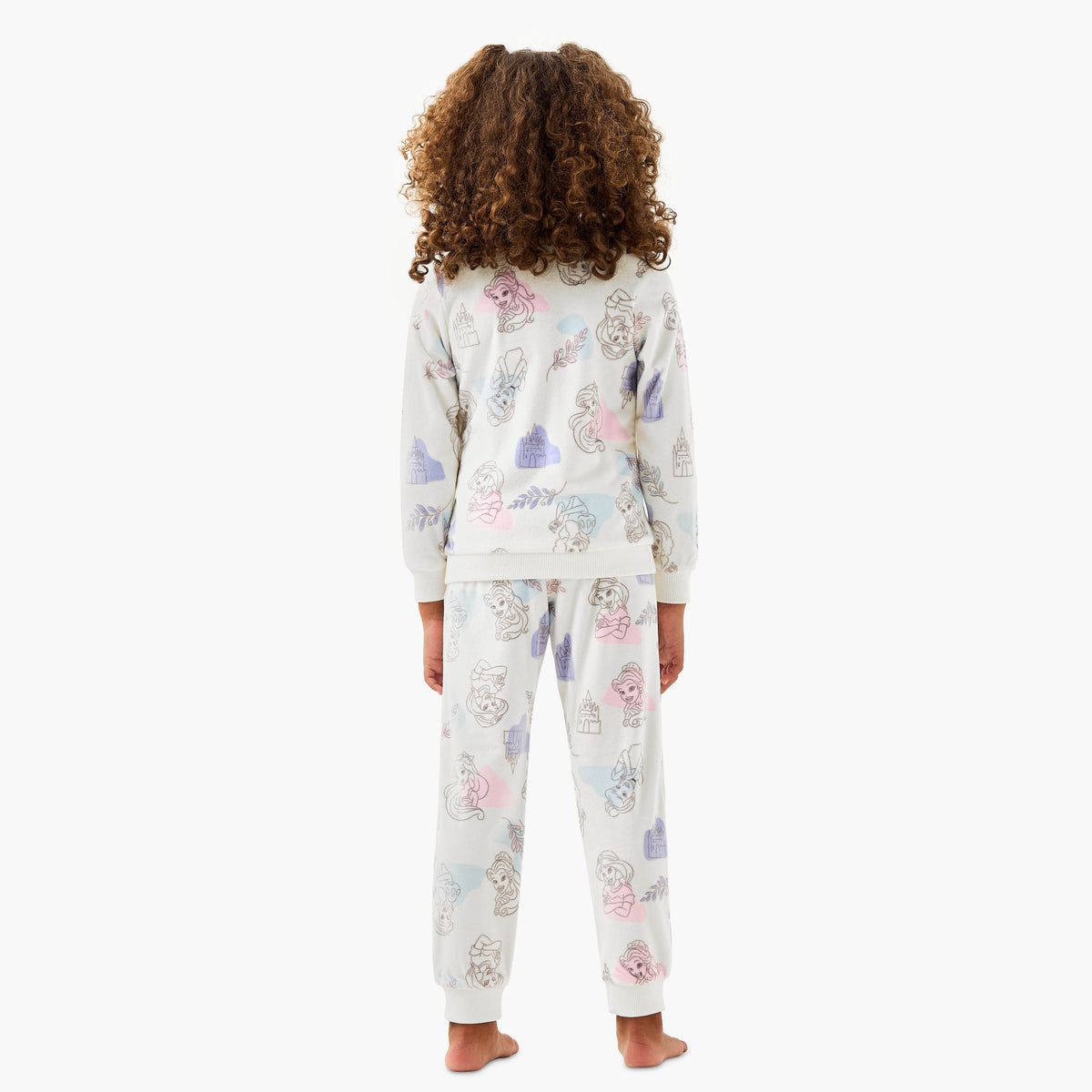 Disney Princess Print T-shirt and Pyjama Set