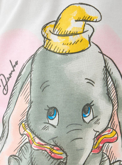 Disney Cotton Crew Neck Long Sleeves Pyjama Set with Dumbo Print-girls-clothing-nightwear-image-5