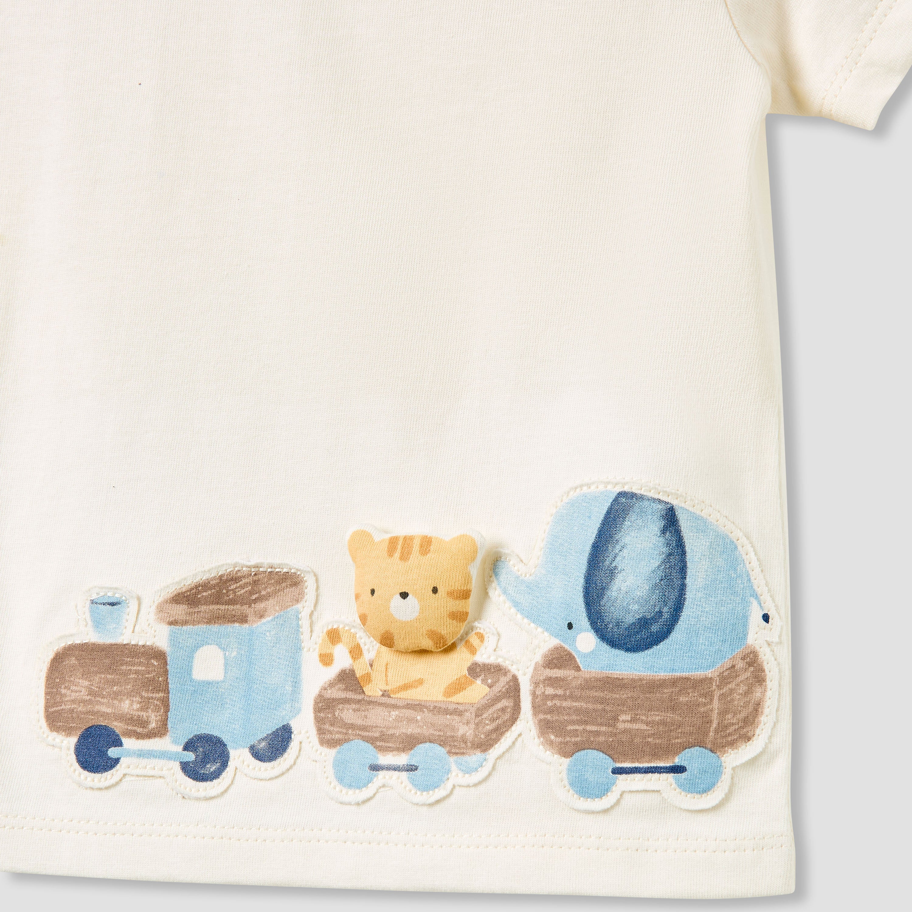 Juniors Boys Crew Neck T-shirt with Applique Accent - Cotton - Short Sleeves - Set of 3