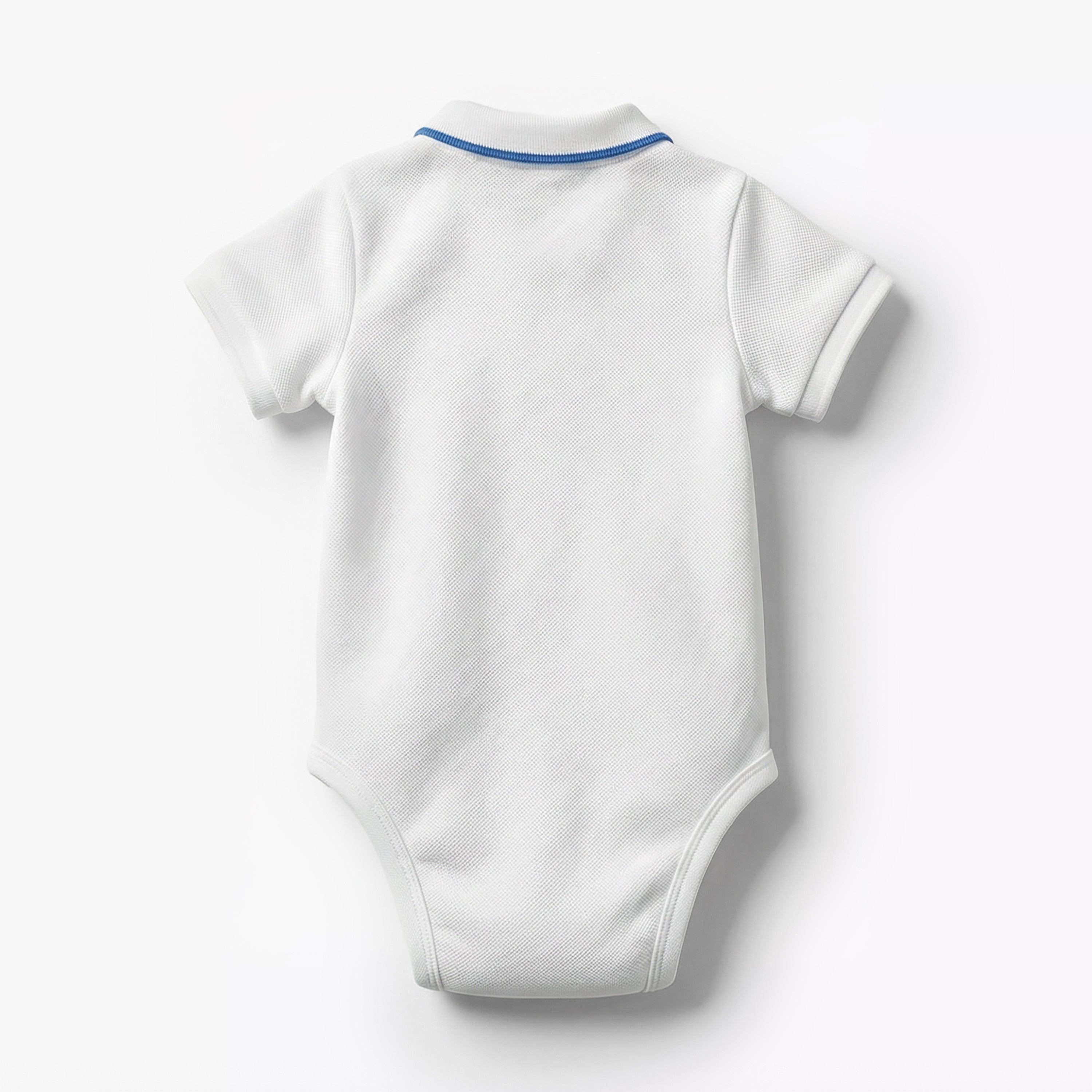 Juniors Short Sleeve Polo Bodysuit with Texture