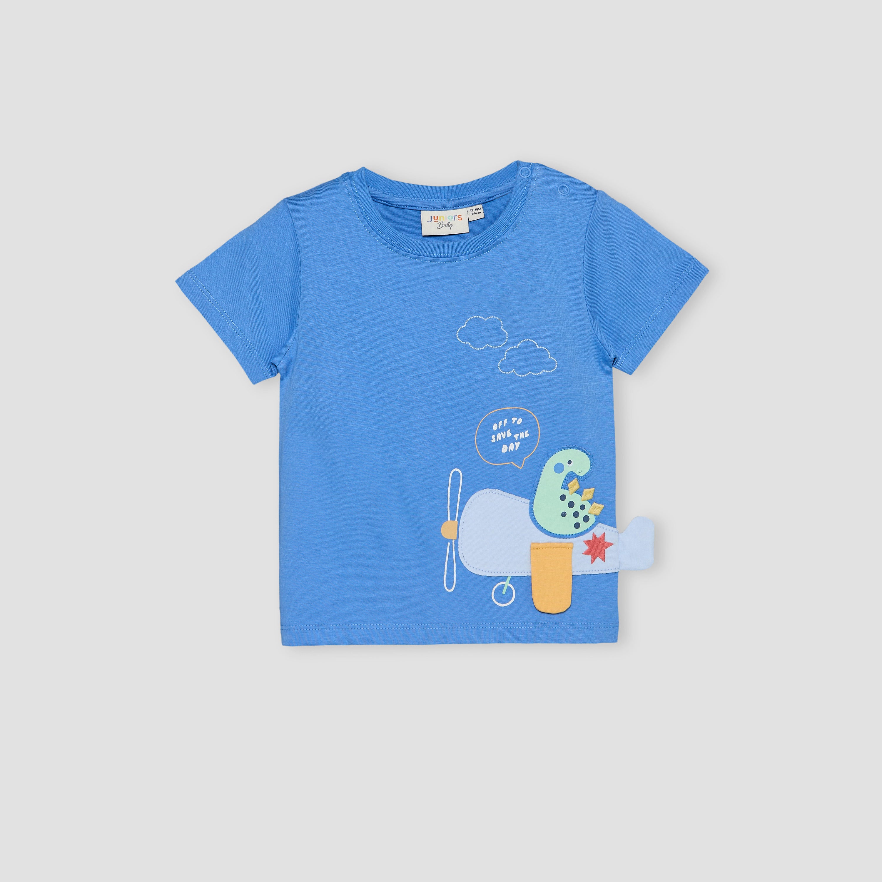 Pack of 3 Juniors Crew Neck Short Sleeves T-shirt with Applique Detail
