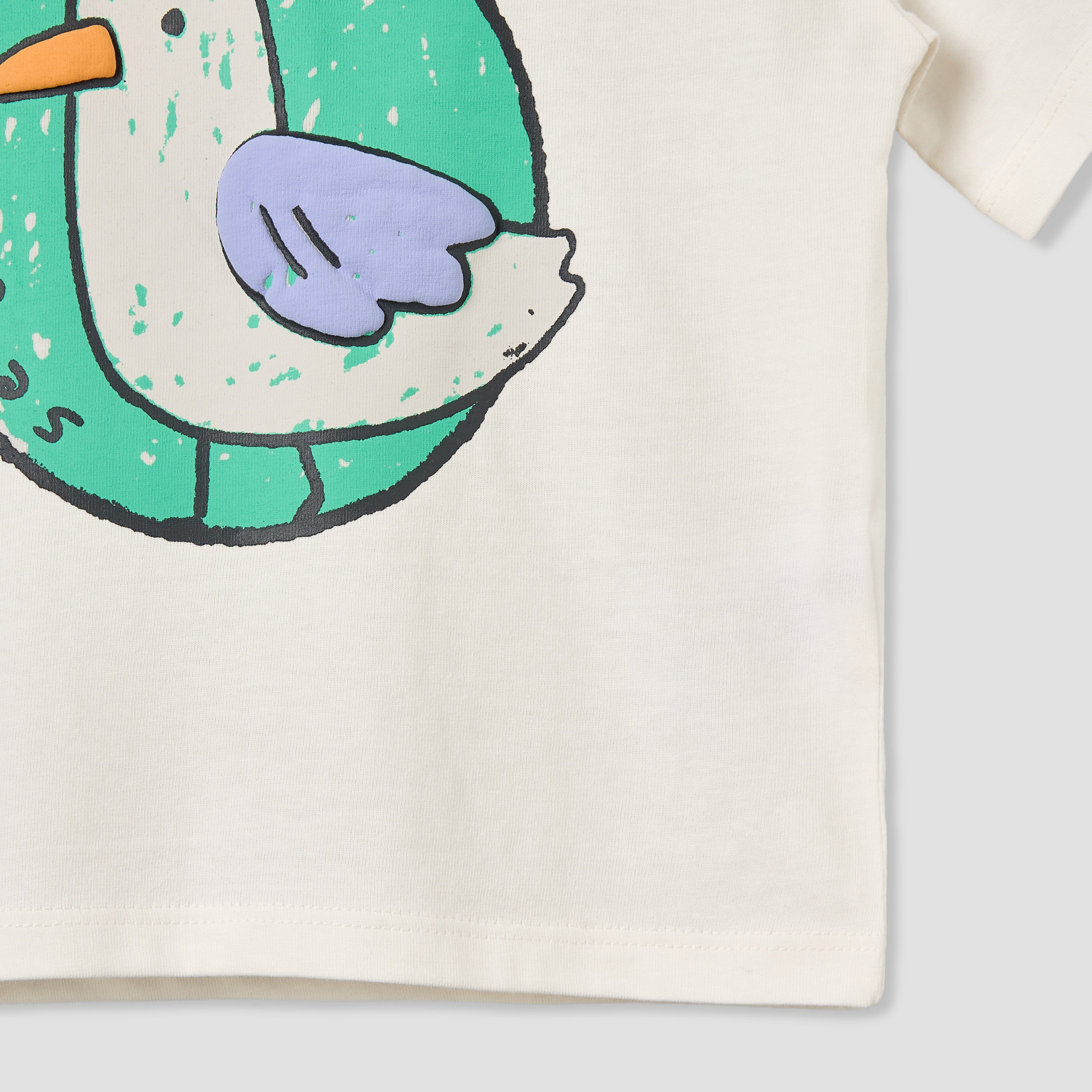 Juniors Crew Neck Short Sleeves T-shirt with Seagull Print
