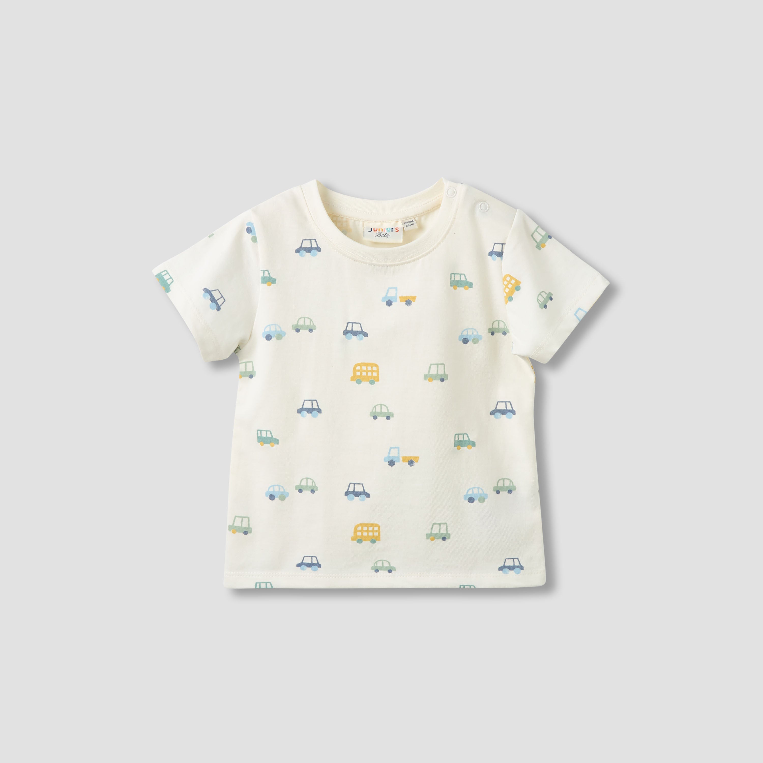 Juniors Crew Neck Short Sleeve T-shirt and Dungaree Set with Stripes