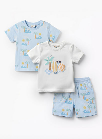 Set of 3 Juniors Clothing Set with Surf Print-baby-boys-clothing-setsandcoords-image-1