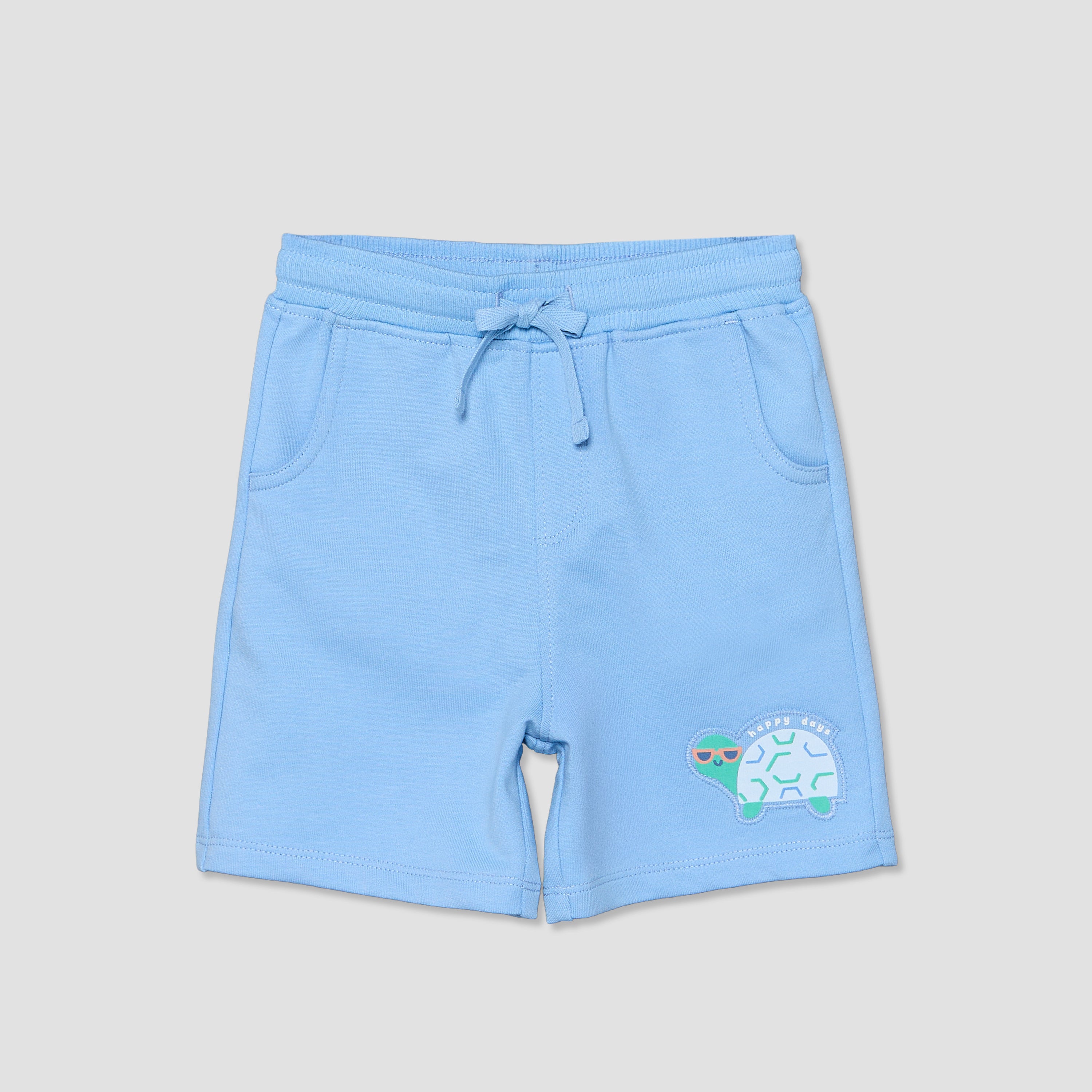 Set of 3 Juniors Crew Neck Short Sleeves T-shirt and Shorts Set with Applique Detail