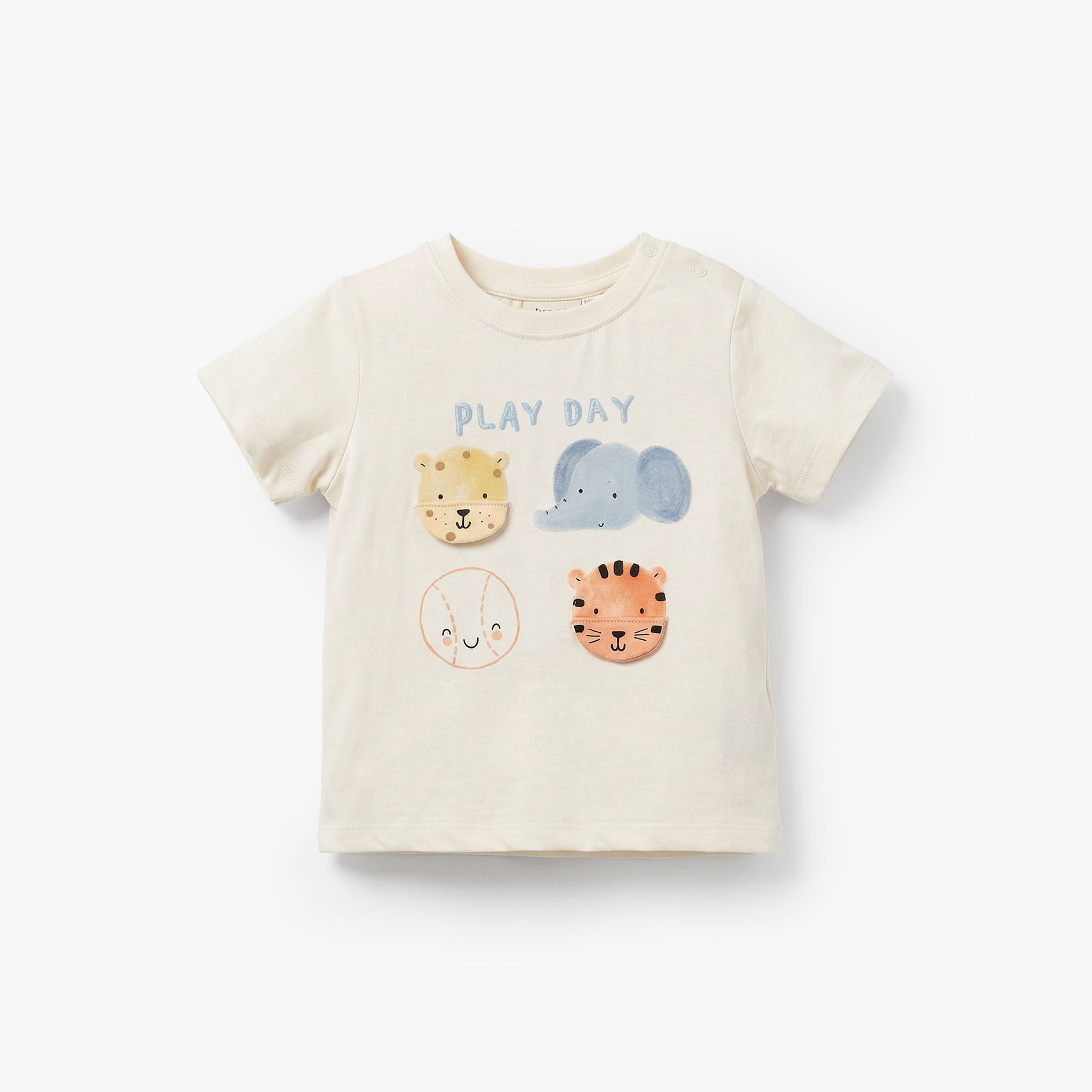 Set of 3 Juniors Crew Neck Short Sleeves T-shirt and Shorts Set with Print