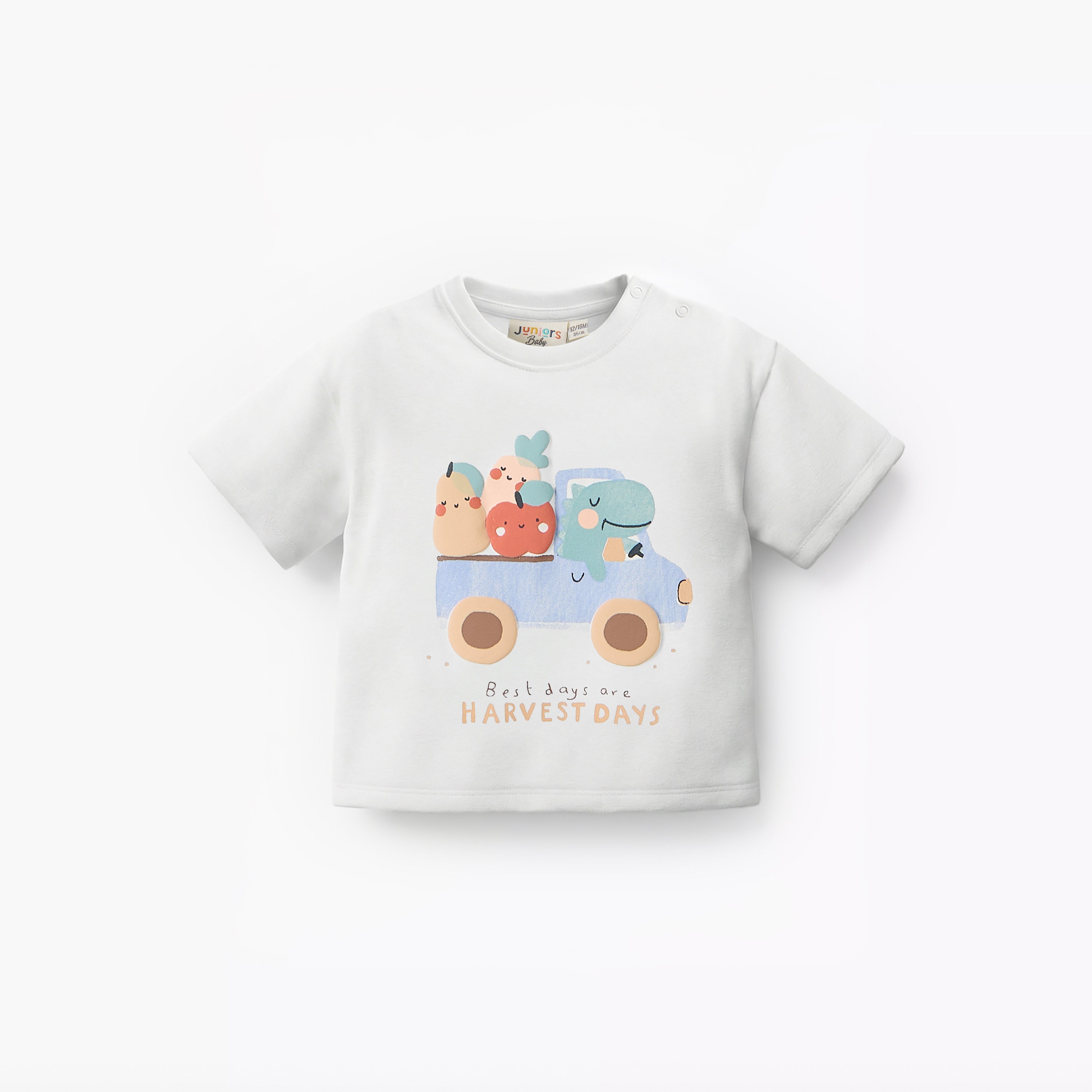 Juniors Crew Neck Short Sleeves T-shirt and Shorts Set with Print