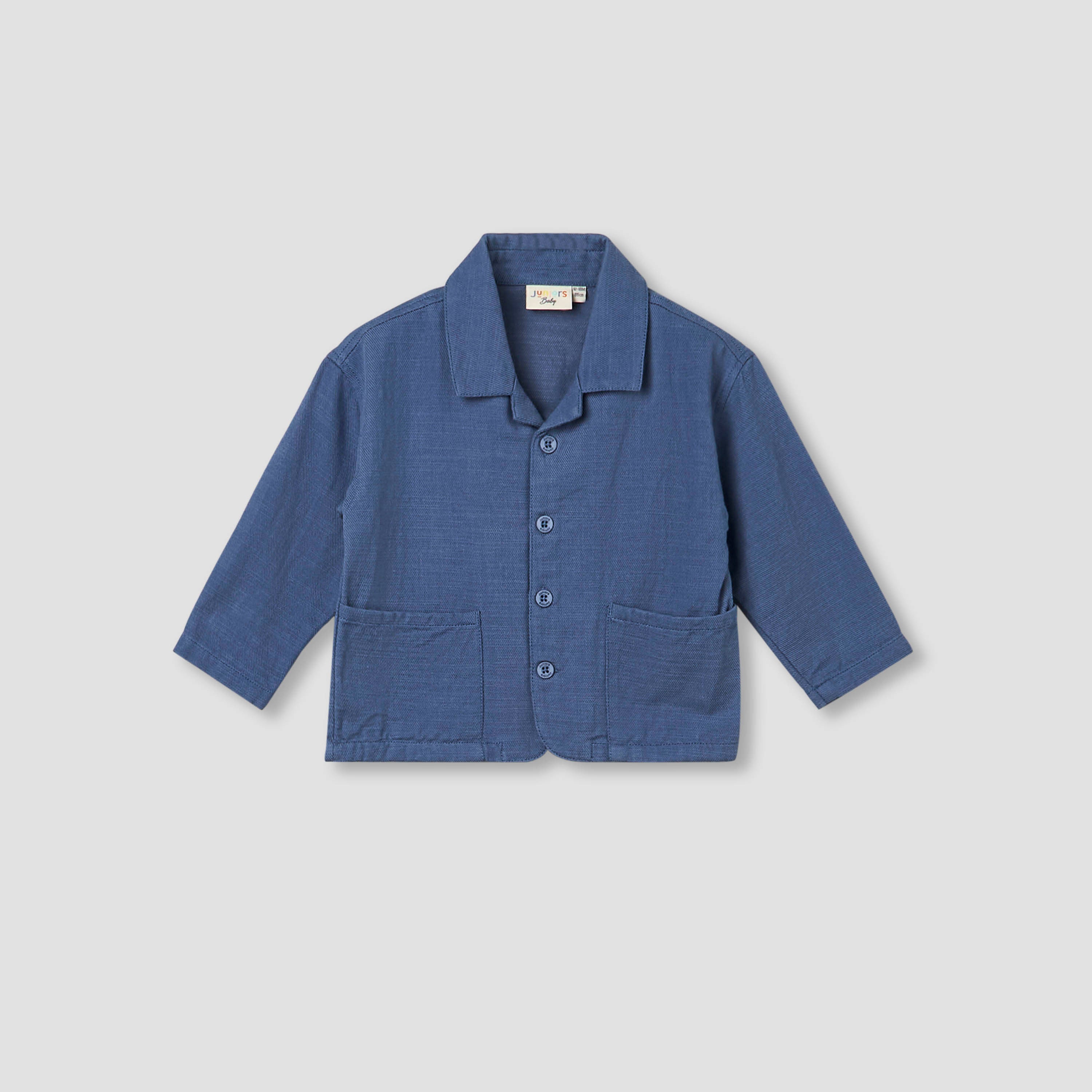 Juniors Camp Collar Long Sleeves Shirt and Pants Set with Pockets