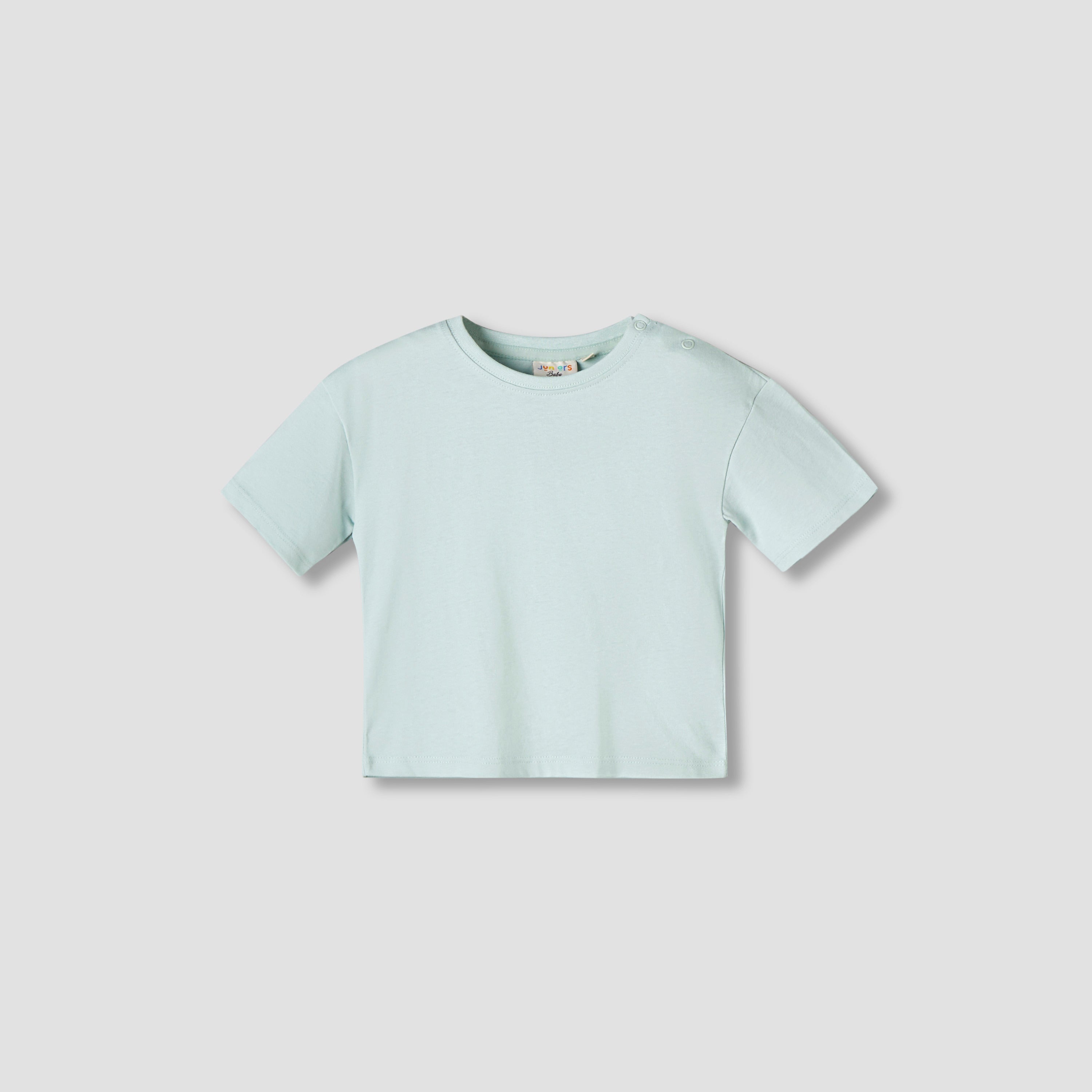 Juniors Round Neck Short Sleeve T-shirt and Dungaree Set with Cap