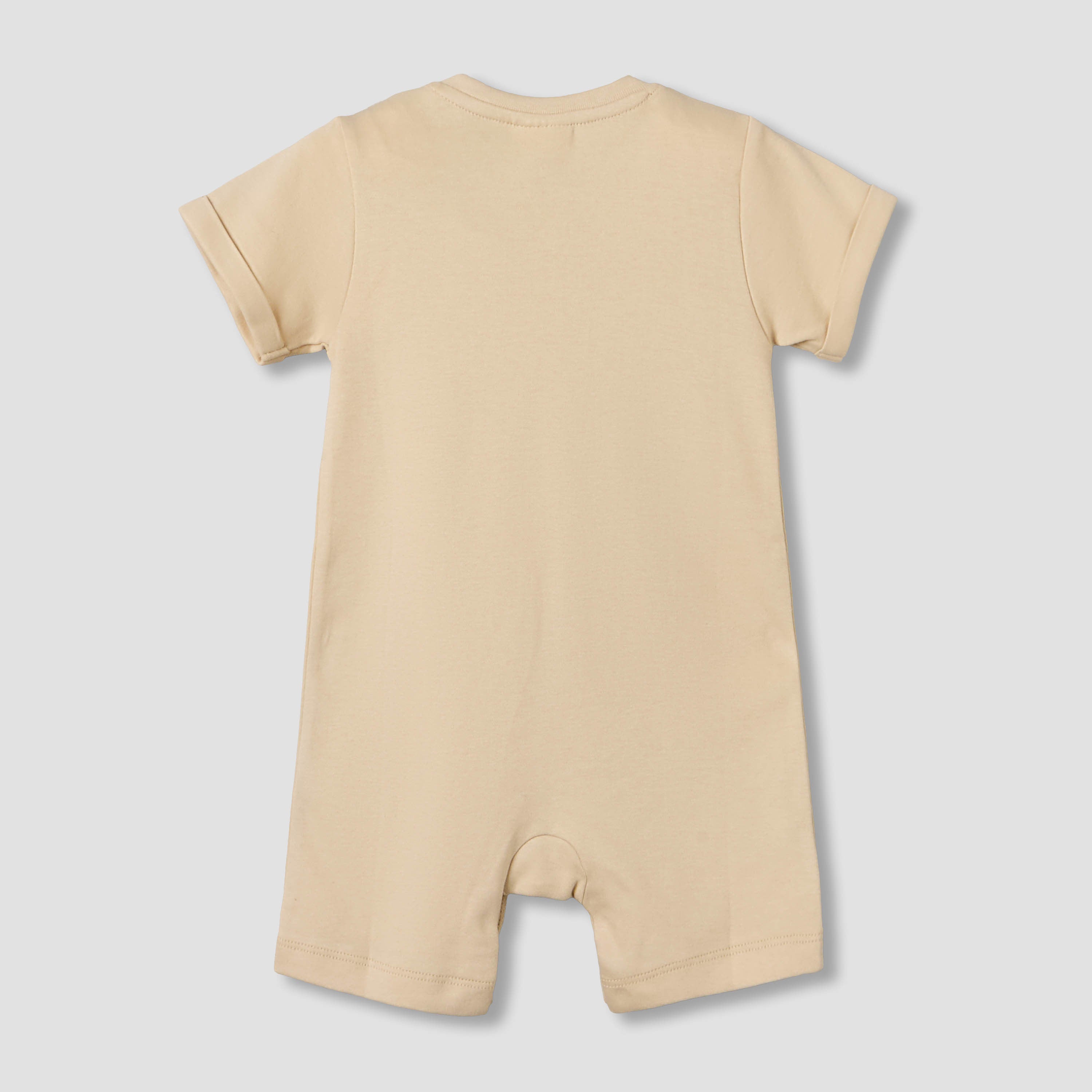 Juniors Crew Neck Short Sleeves Romper with Vehicle Embroidery