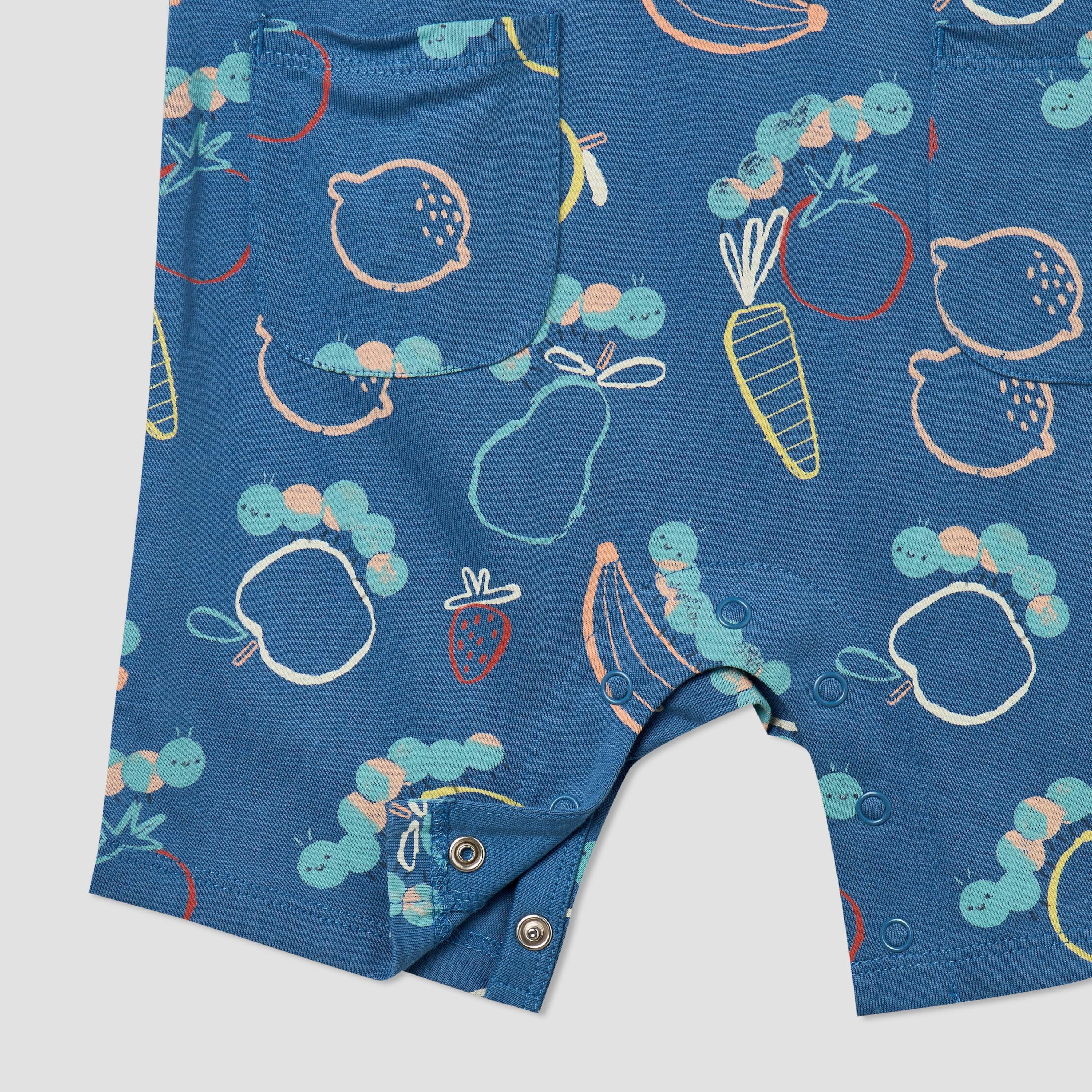 Pack of 2 Juniors Crew Neck Short Sleeves Romper with Fun Print