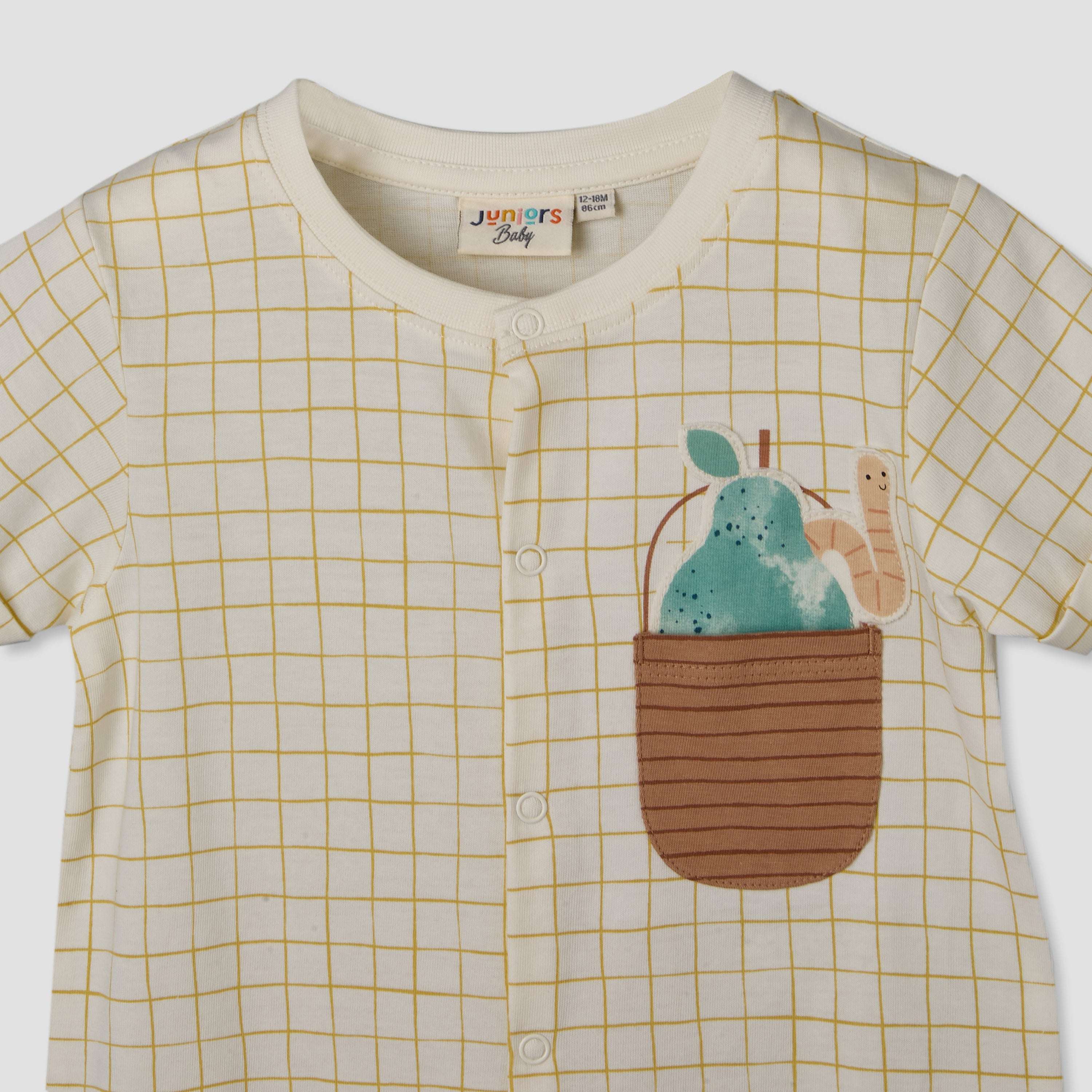 Pack of 2 Juniors Crew Neck Short Sleeves Romper with Fun Print