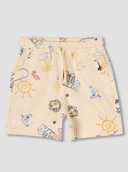 Juniors Crew Neck Short Sleeves T-shirt and Shorts Set with Print-baby-boys-clothing-setsandcoords-image-4