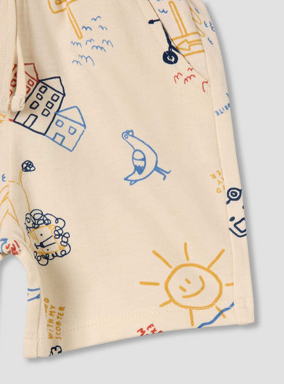 Juniors Crew Neck Short Sleeves T-shirt and Shorts Set with Print-baby-boys-clothing-setsandcoords-image-8