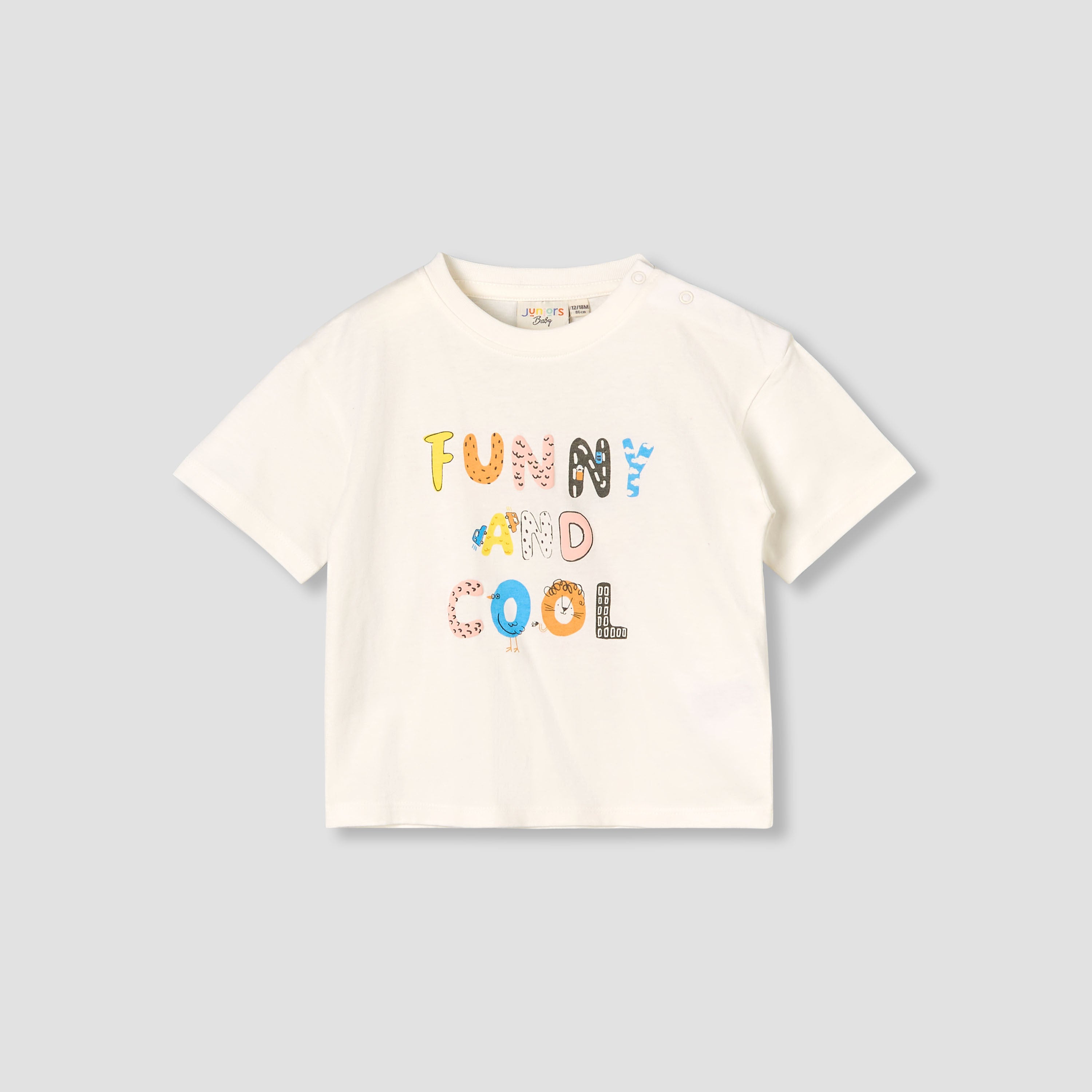 Juniors Crew Neck Short Sleeves T-shirt and Shorts Set with Graphic Print