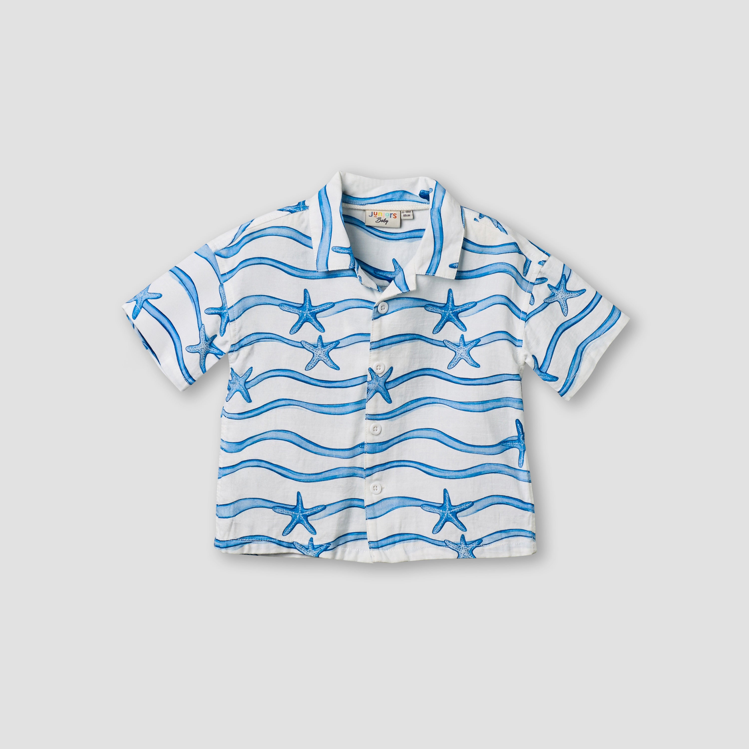 Juniors Collared Neck Short Sleeve Shirt and Shorts Set with Drawstring Closure