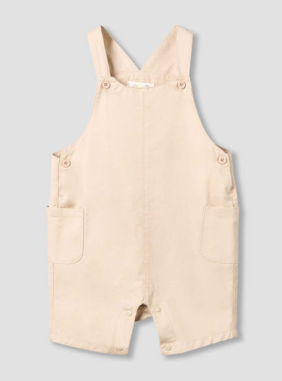 Juniors Crew Neck Short Sleeves T-shirt and Dungaree Set with Pockets-baby-boys-clothing-setsandcoords-image-3