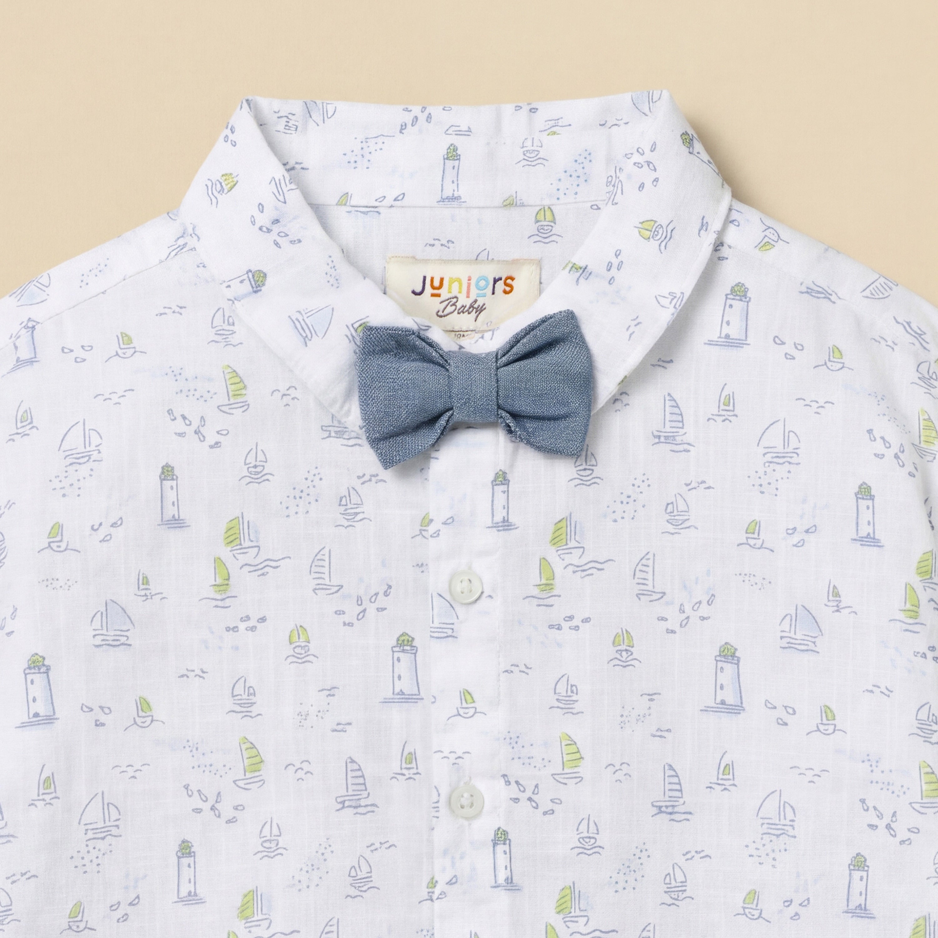 Juniors Long Sleeves Shirt with Nautical Print