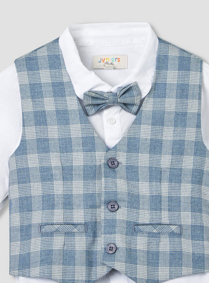 Set of 4 Juniors Clothing Gift Set with Checked Design-baby-boys-clothing-setsandcoords-image-6