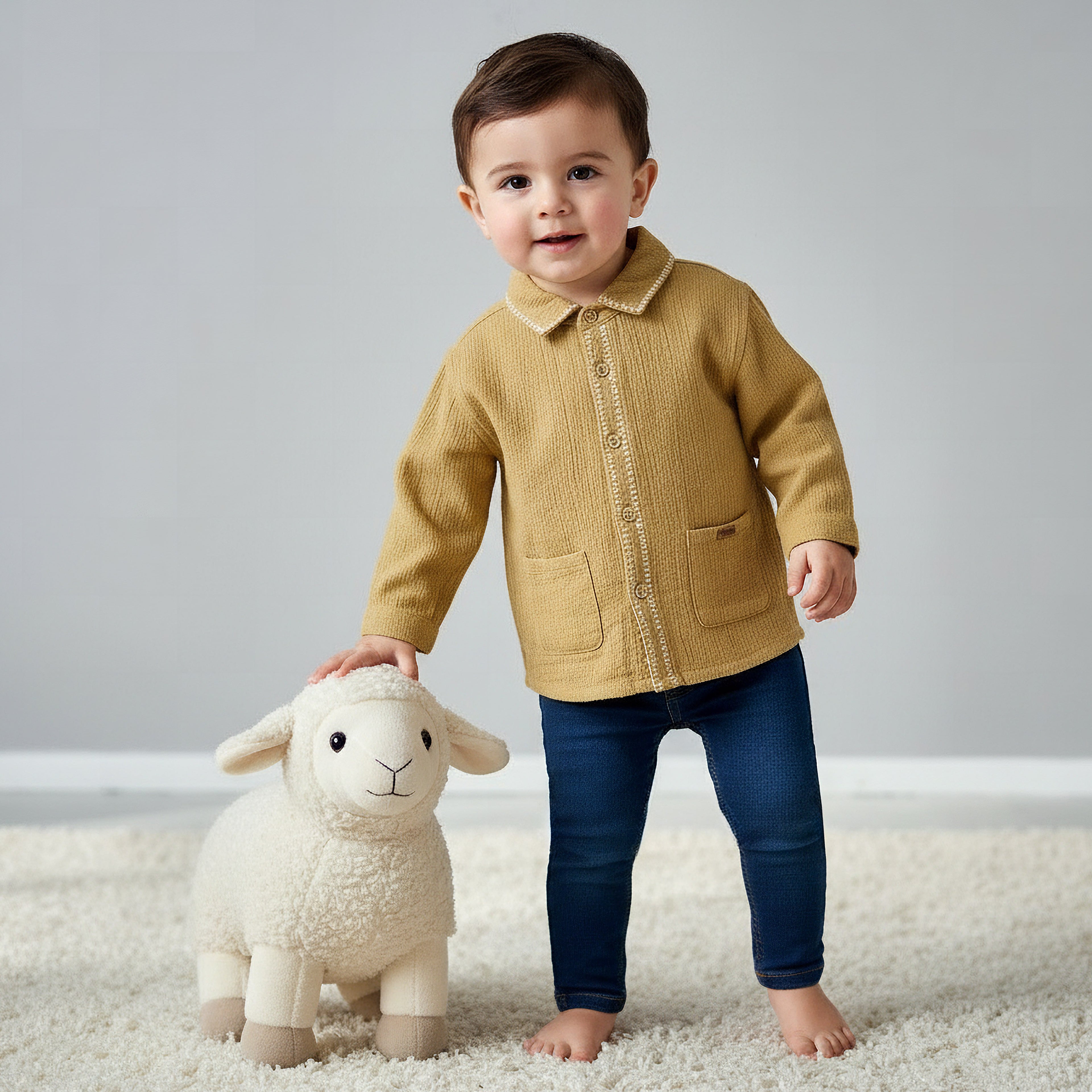 Giggles Long Sleeves Shirt with Embroidery