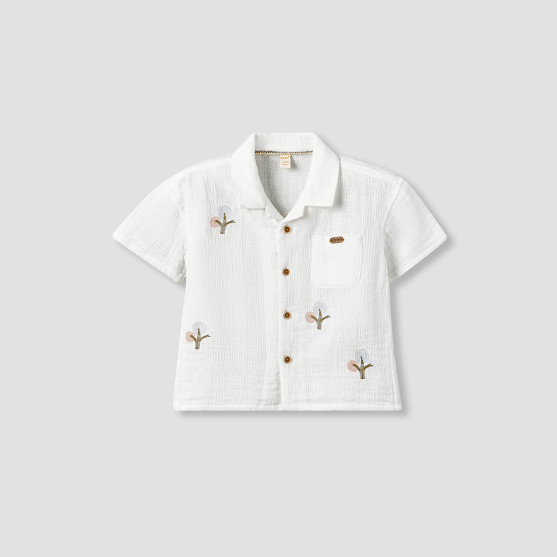 Giggles Short Sleeve Shirt with Embroidery