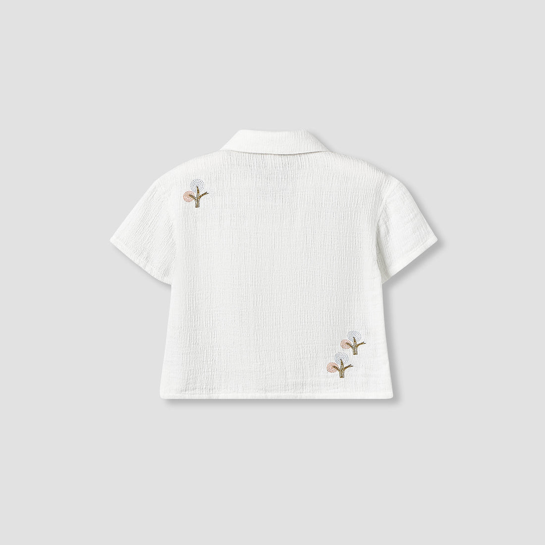 Giggles Short Sleeve Shirt with Embroidery