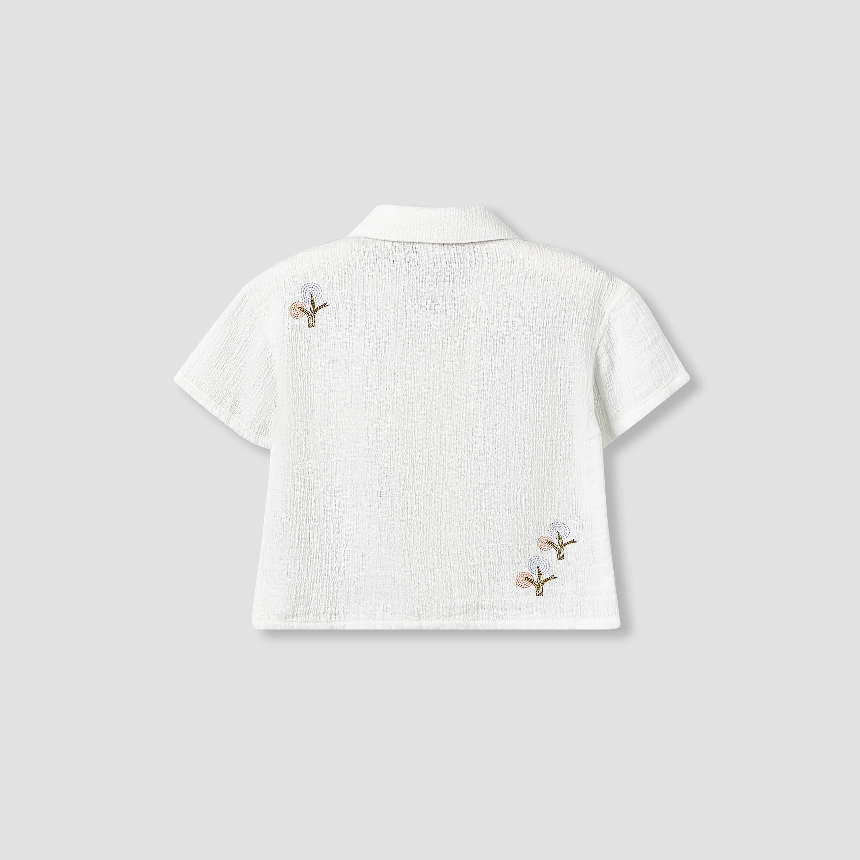 Giggles Short Sleeve Shirt with Embroidery