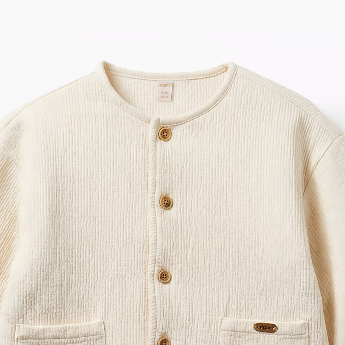 Giggles Long Sleeves Shacket with Textured Design