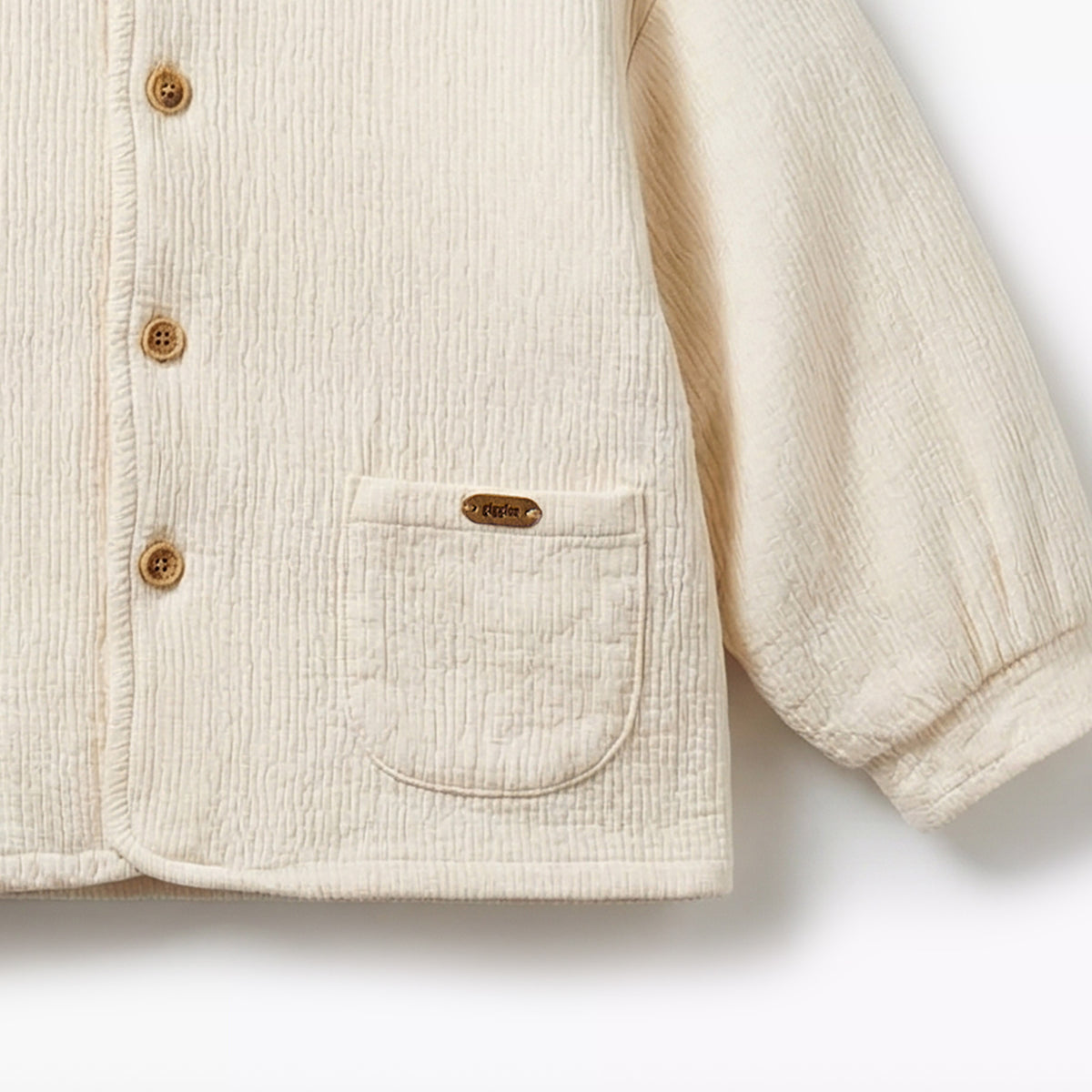 Giggles Long Sleeves Shacket with Textured Design