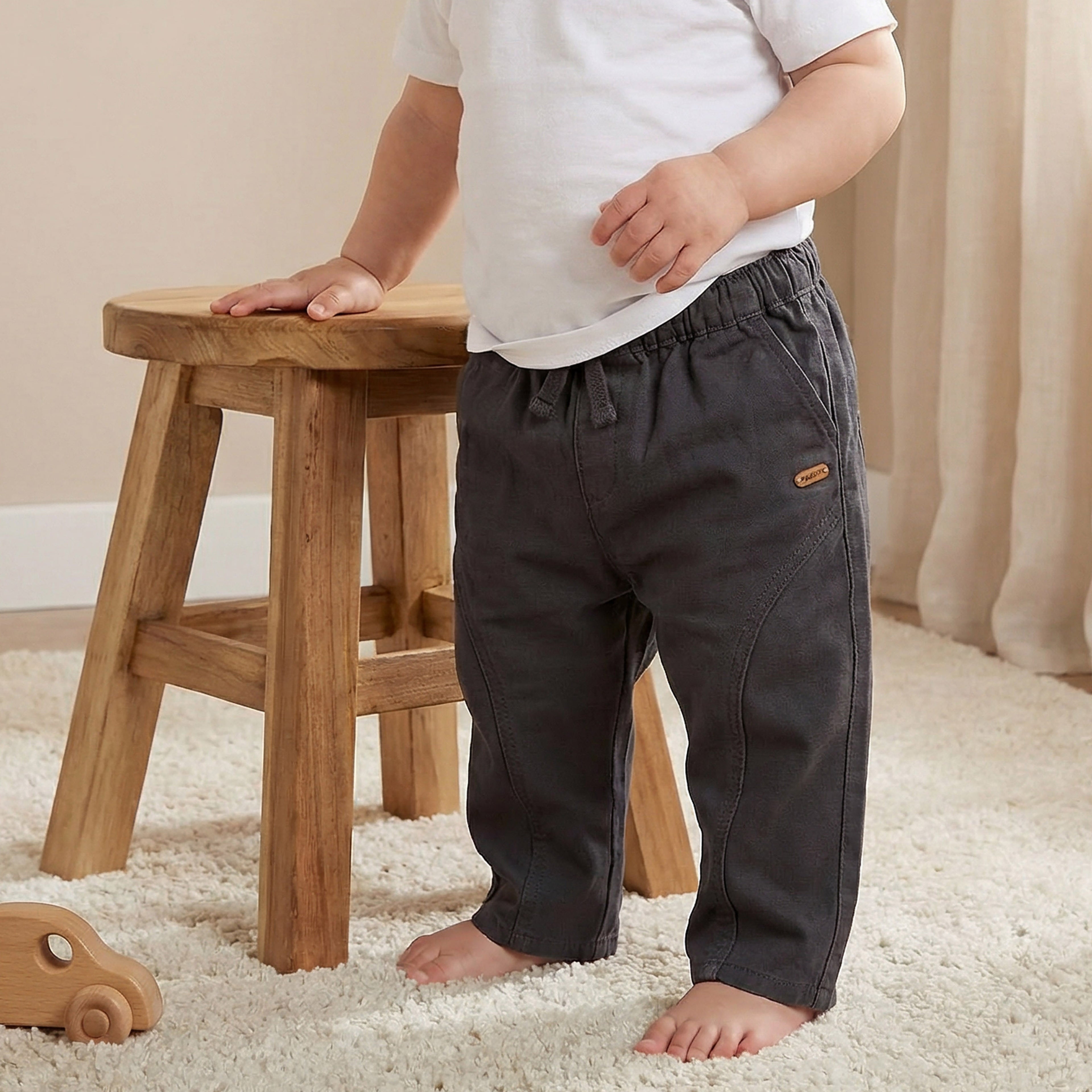 Giggles Trousers with Pockets, Drawstring Waist