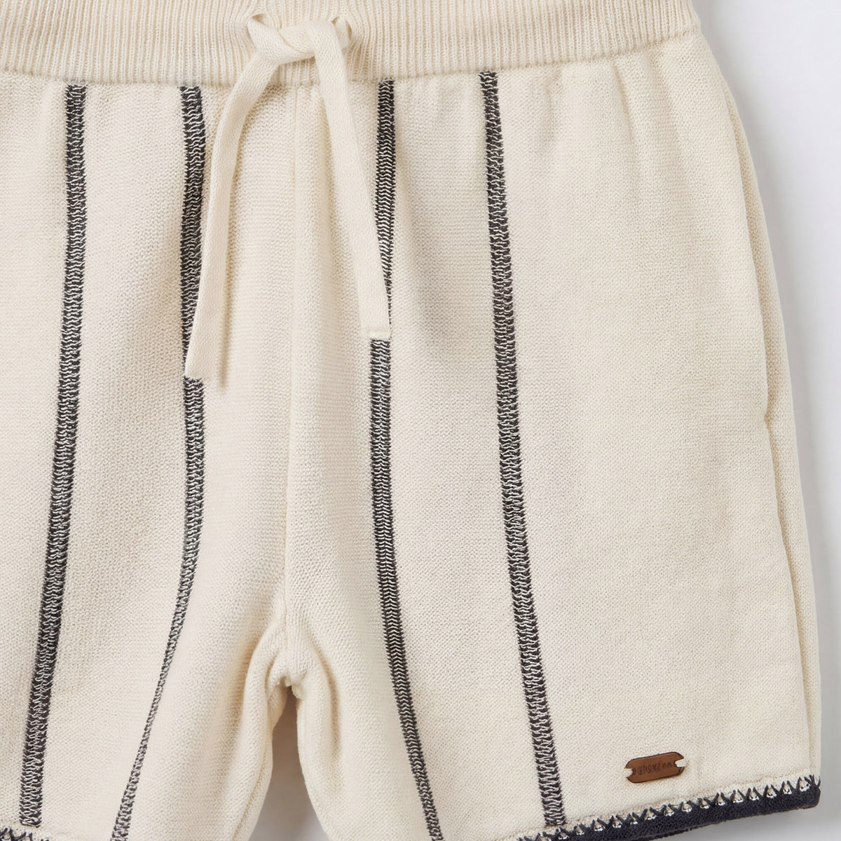Giggles Camp Collar Short Sleeves Shirt and Shorts Set with Stripes